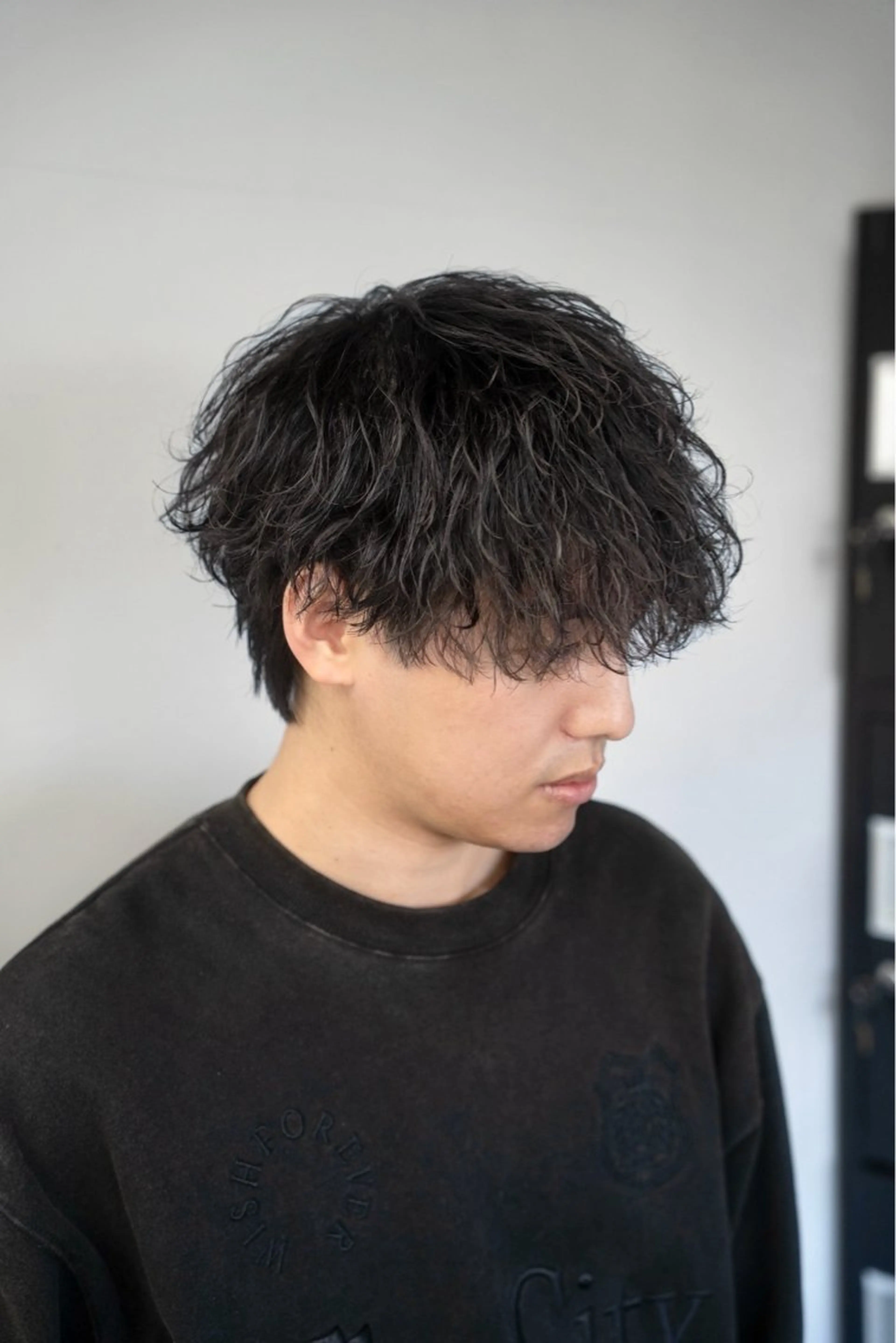 ミディアム パーマ メンズ パーマ メンズカットモデル/ ブリーチ/いぶきのヘアスタイル