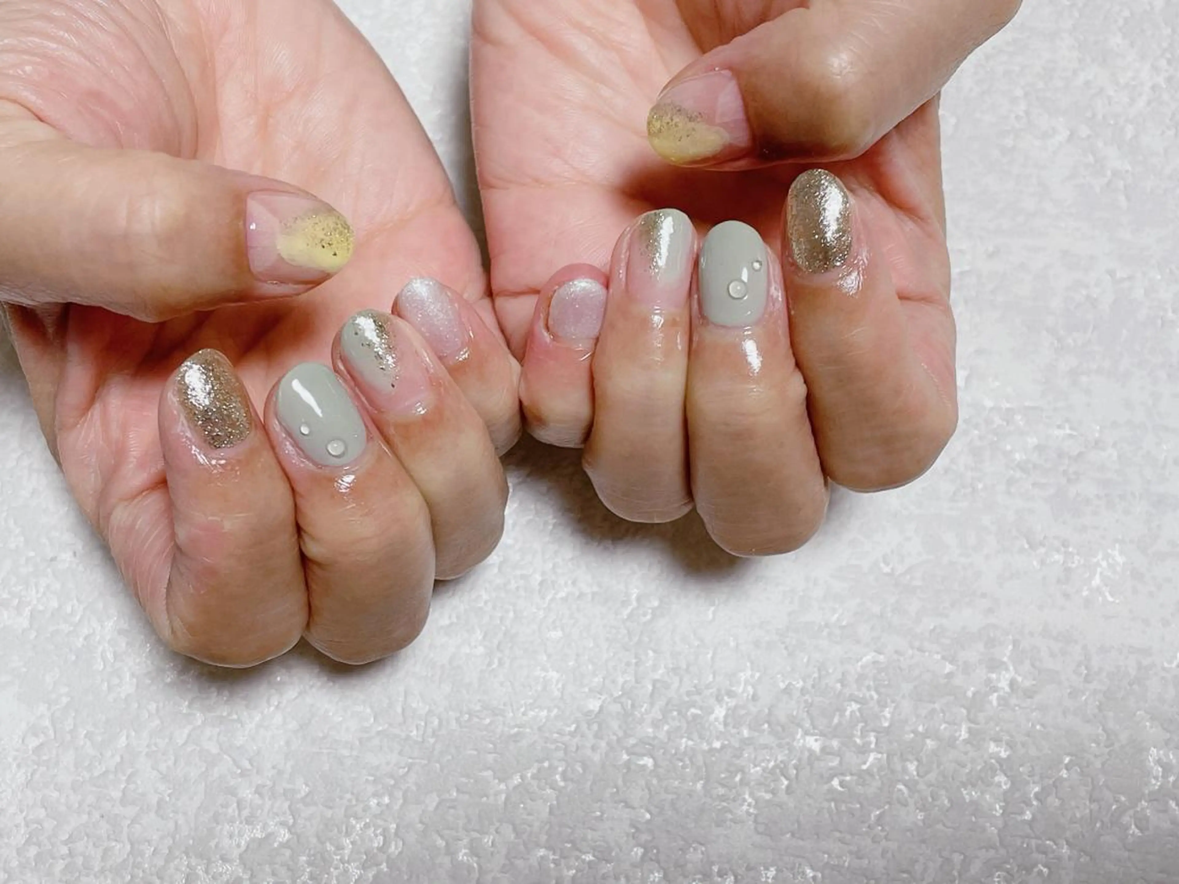 ネイル オーロラネイル フラワーネイル フットネイル フレンチネイル ジェルネイル ハンドネイル kikinail 溝の口のネイルデザイン