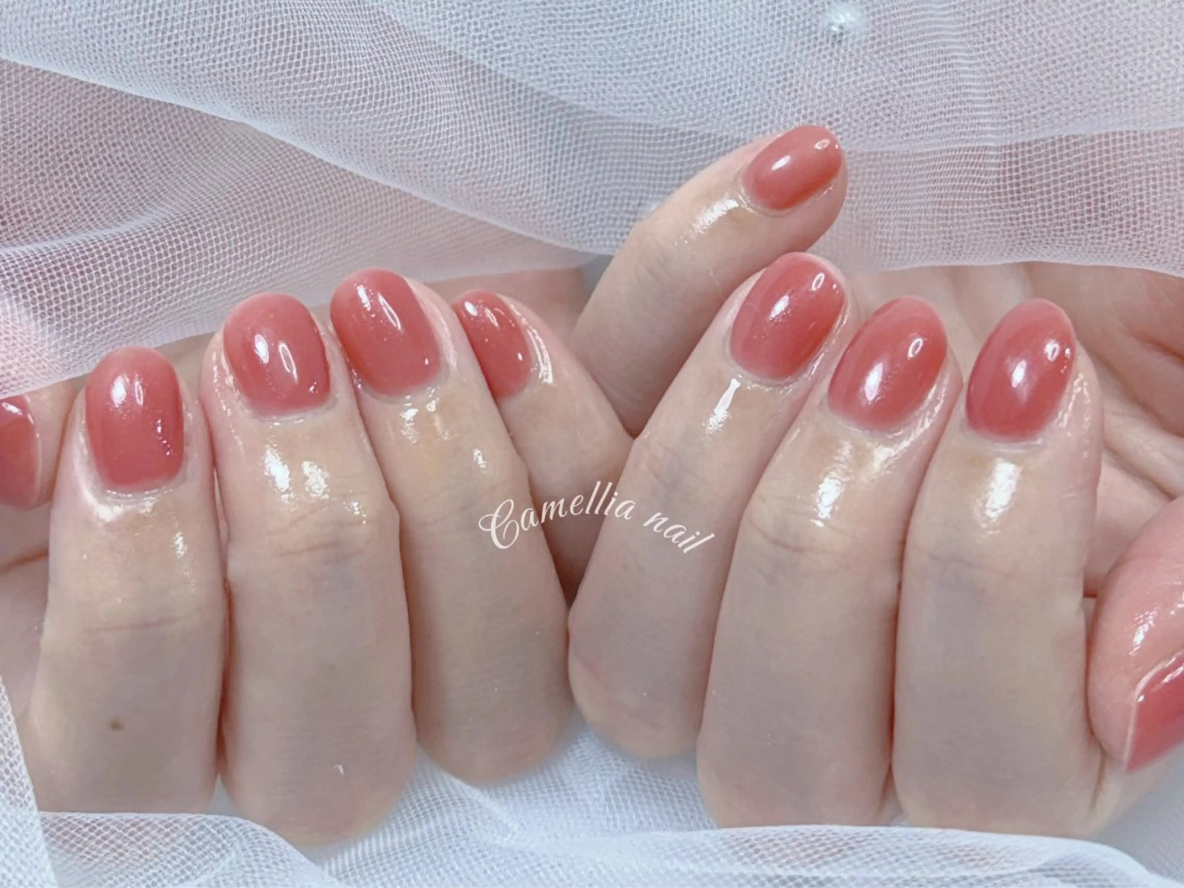 ネイル Camellia 長さだし& デザインのネイルデザイン