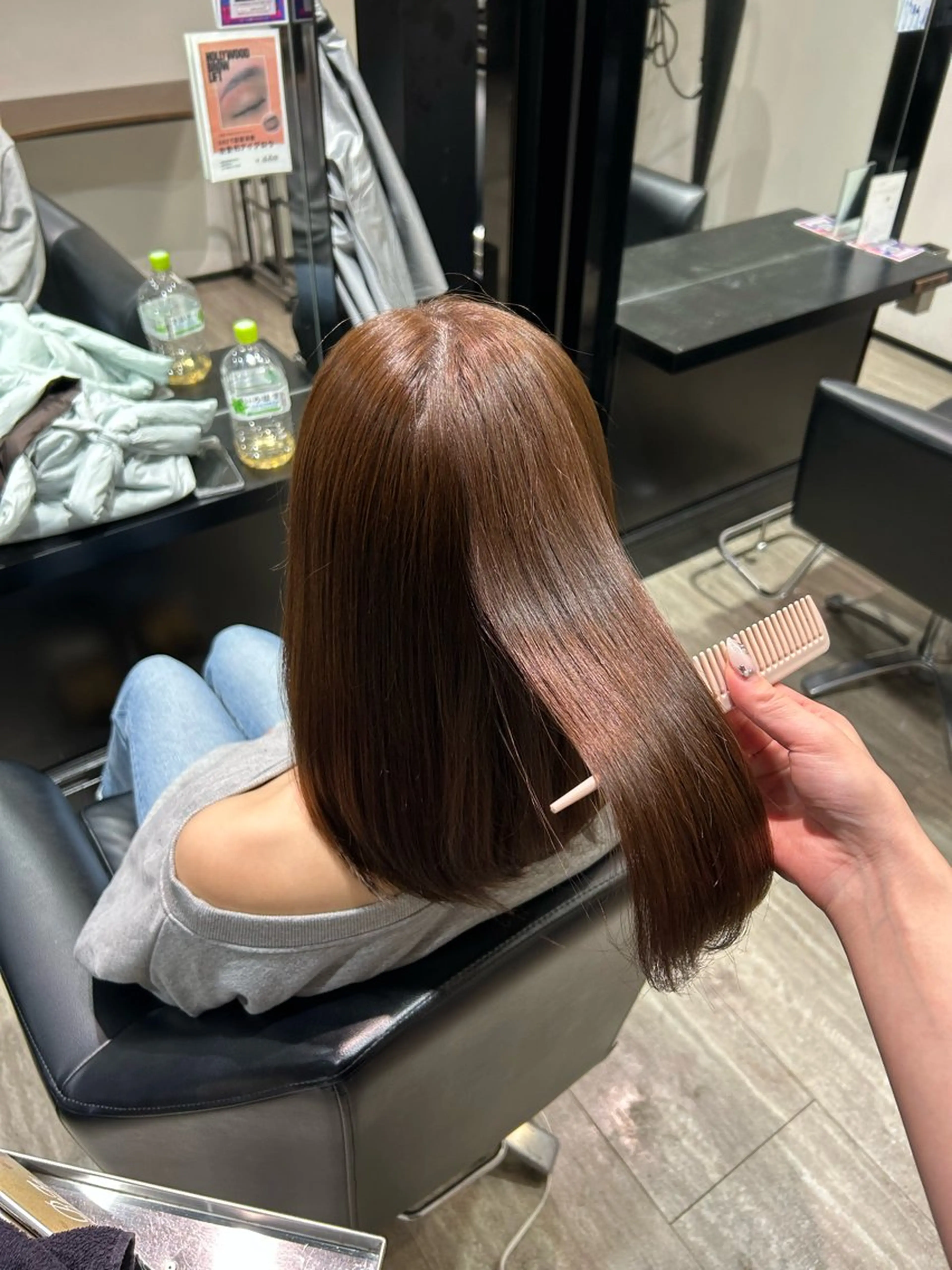 ミディアム カット ヘアカラー トリートメント ishizuka toaのヘアスタイル