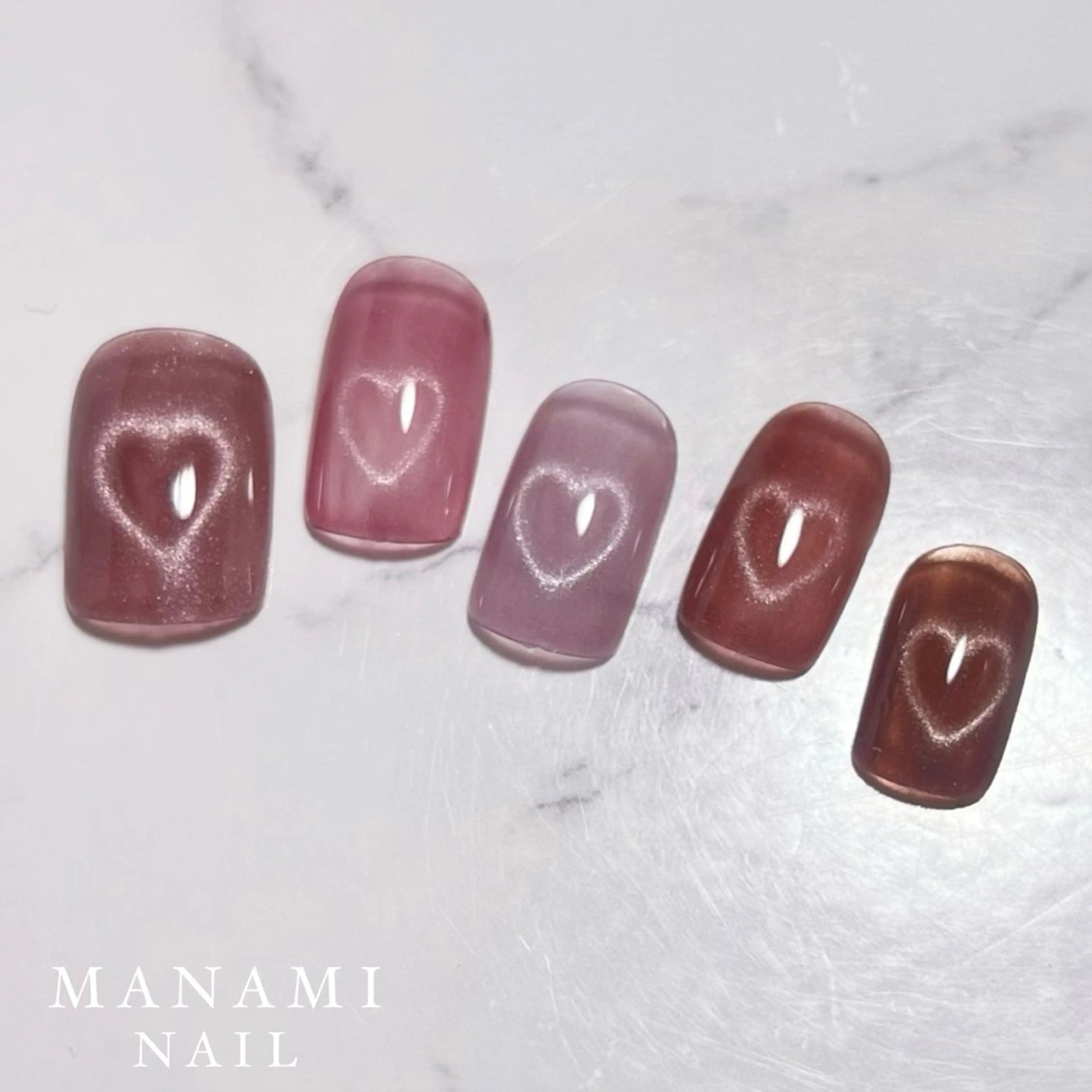 ネイル ハート msm.MANAMI 天神・ネイル・眉毛のネイルデザイン