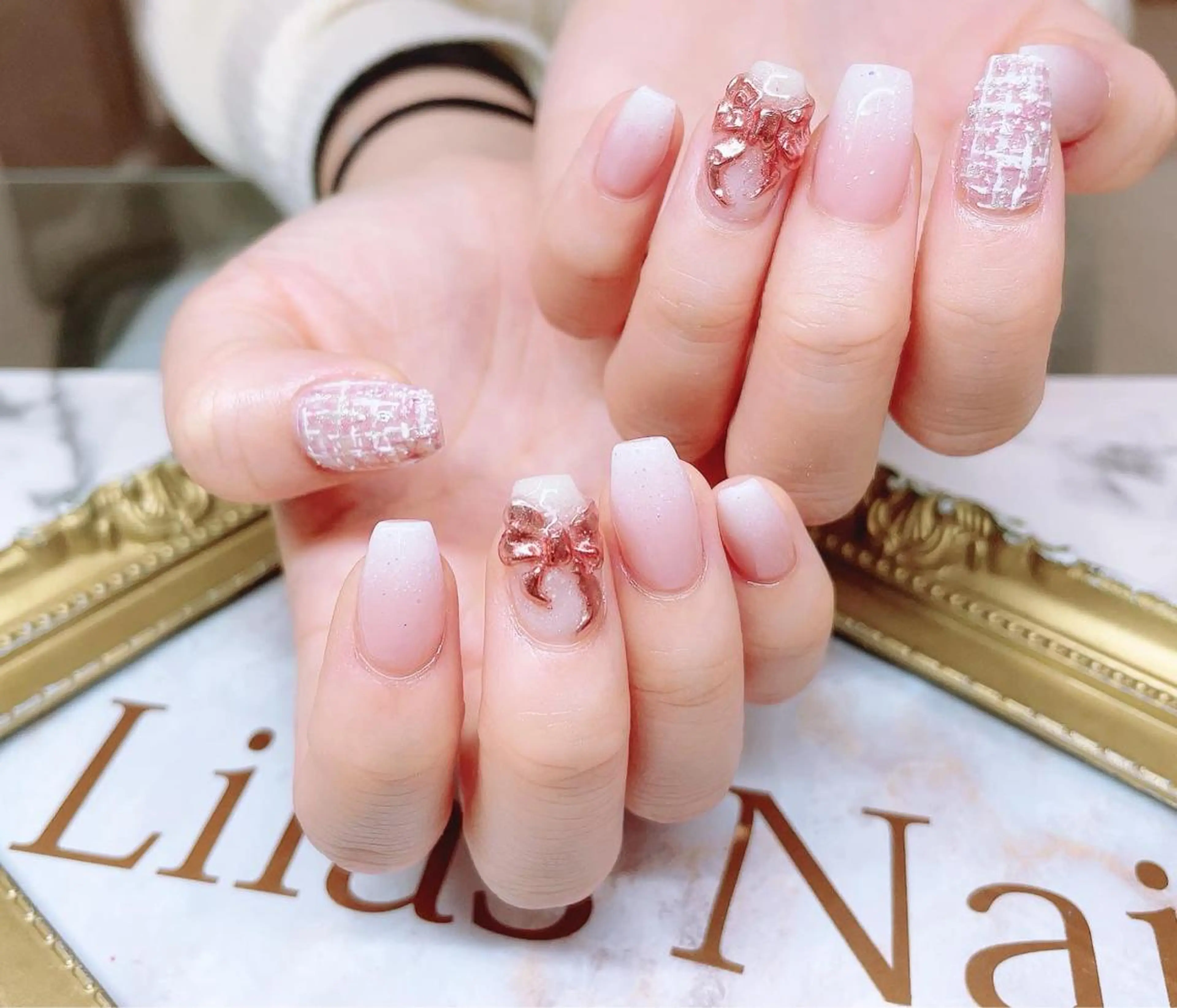 ネイル 入学式 フレンチネイル ジェルネイル グラデーション 卒業式 Lilas Nailのネイルデザイン