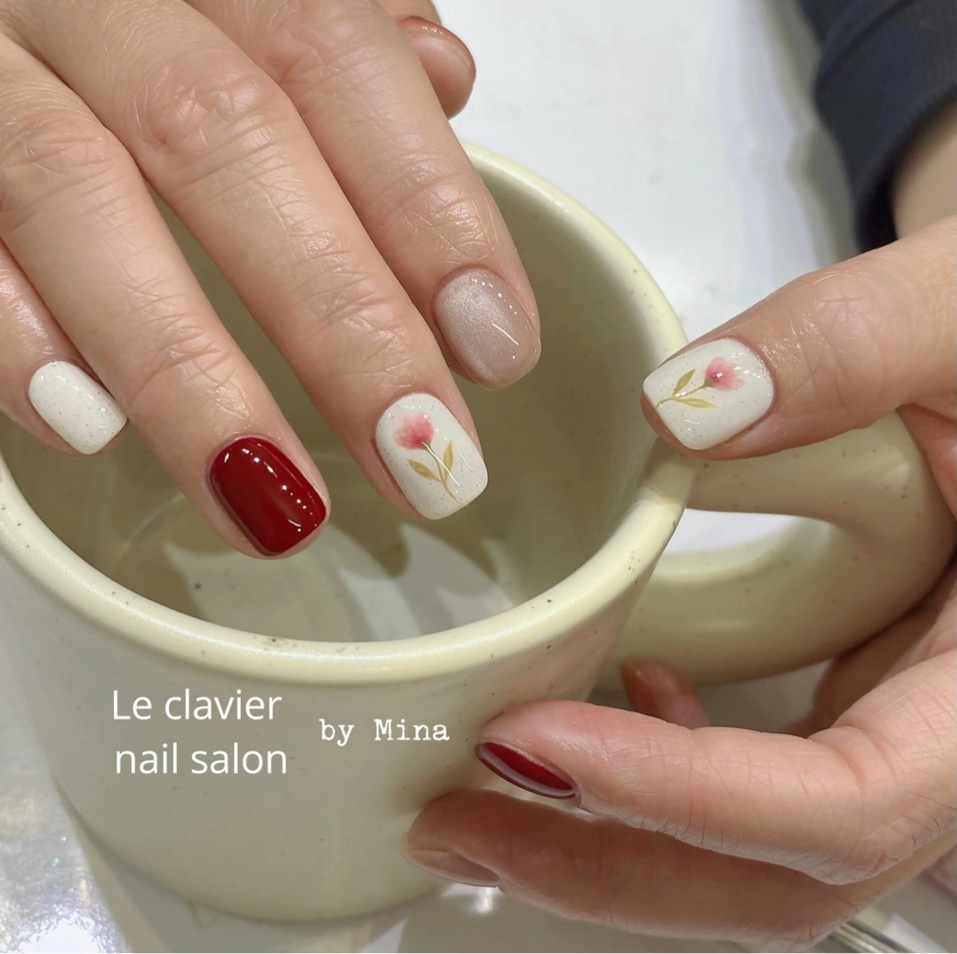 ネイル アートネイル 長さ出し ジェルネイル パラジェル スカルプネイル Mina Nailのネイルデザイン