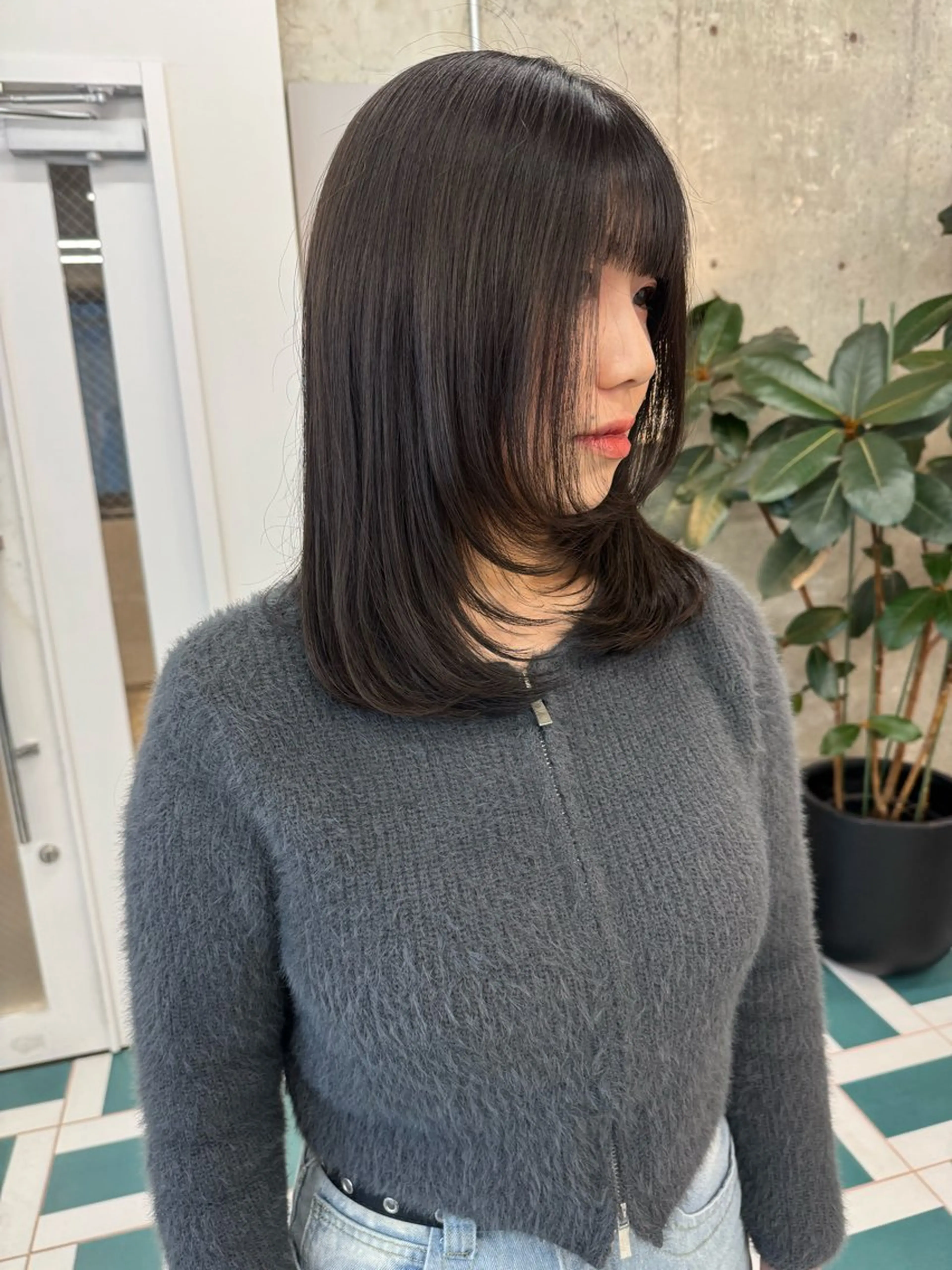 【人気No.2✨️】カット+ワンカラー+超音波ケアトリートメントの写真