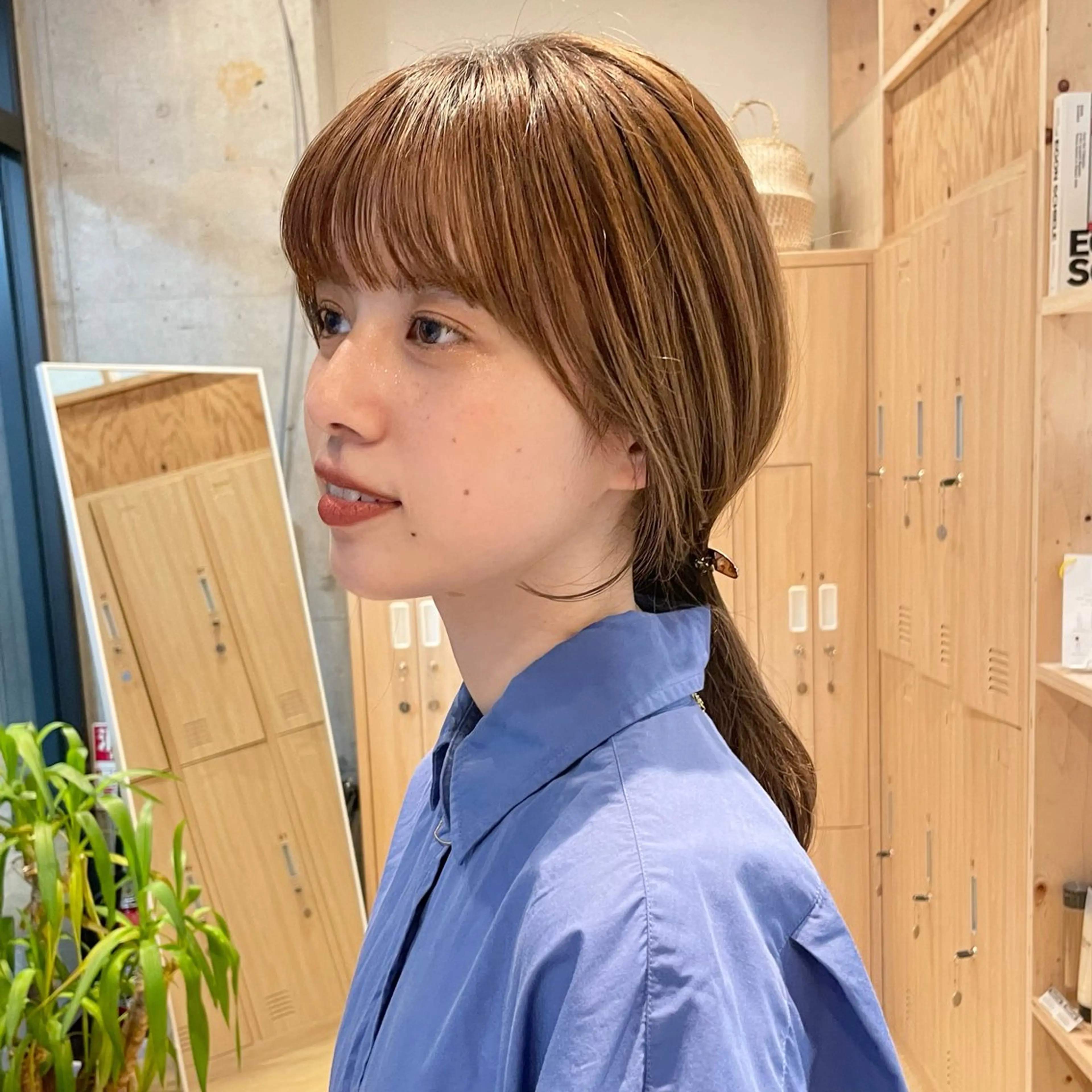 ミディアム カット 似合わせ/ベージュ /レイヤー/りほ🤍のヘアスタイル
