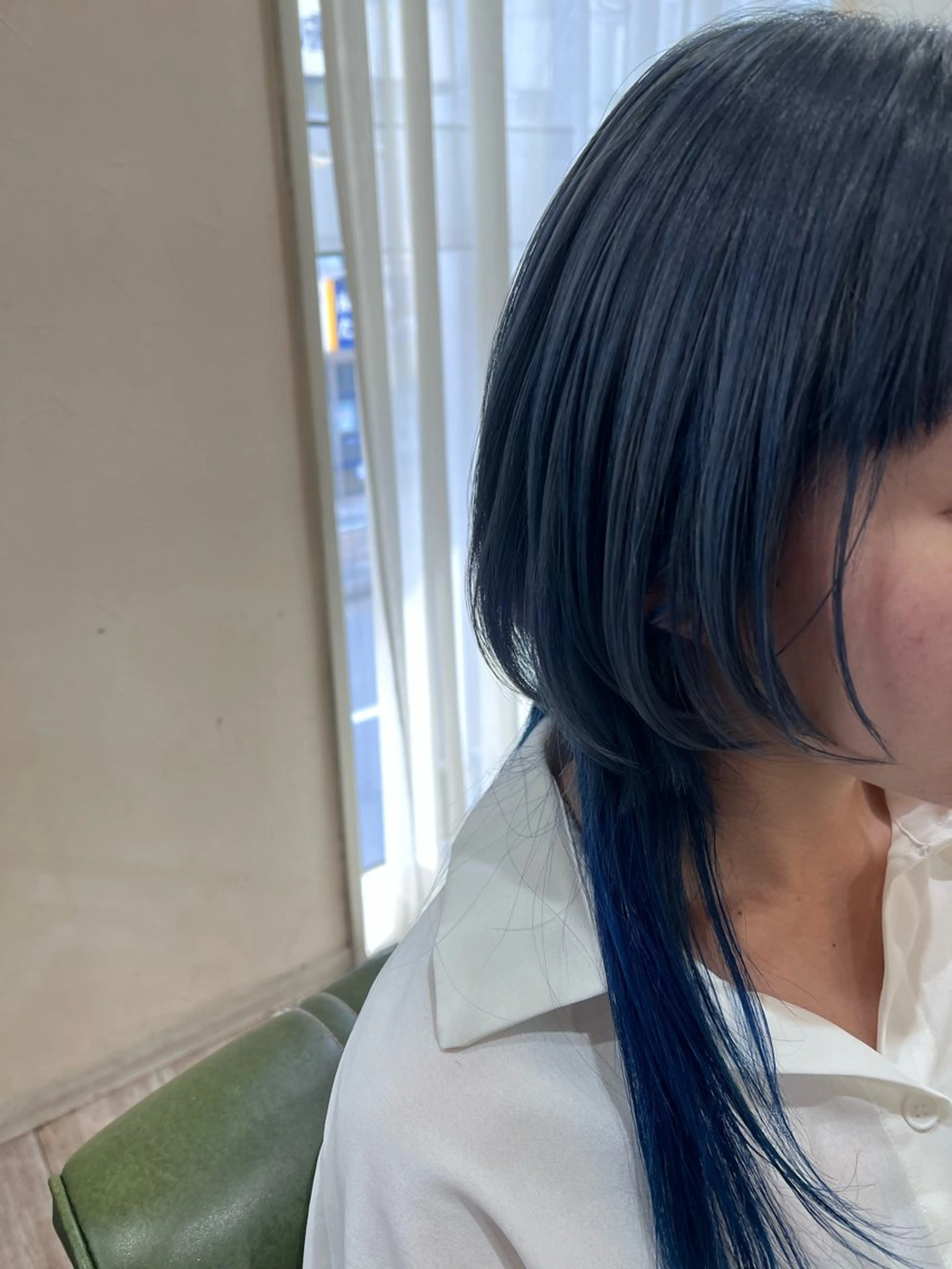 ロング カラー ブルーカラー ウルフカット 新越谷noble店長 松本拓也▶◀*.のヘアスタイル