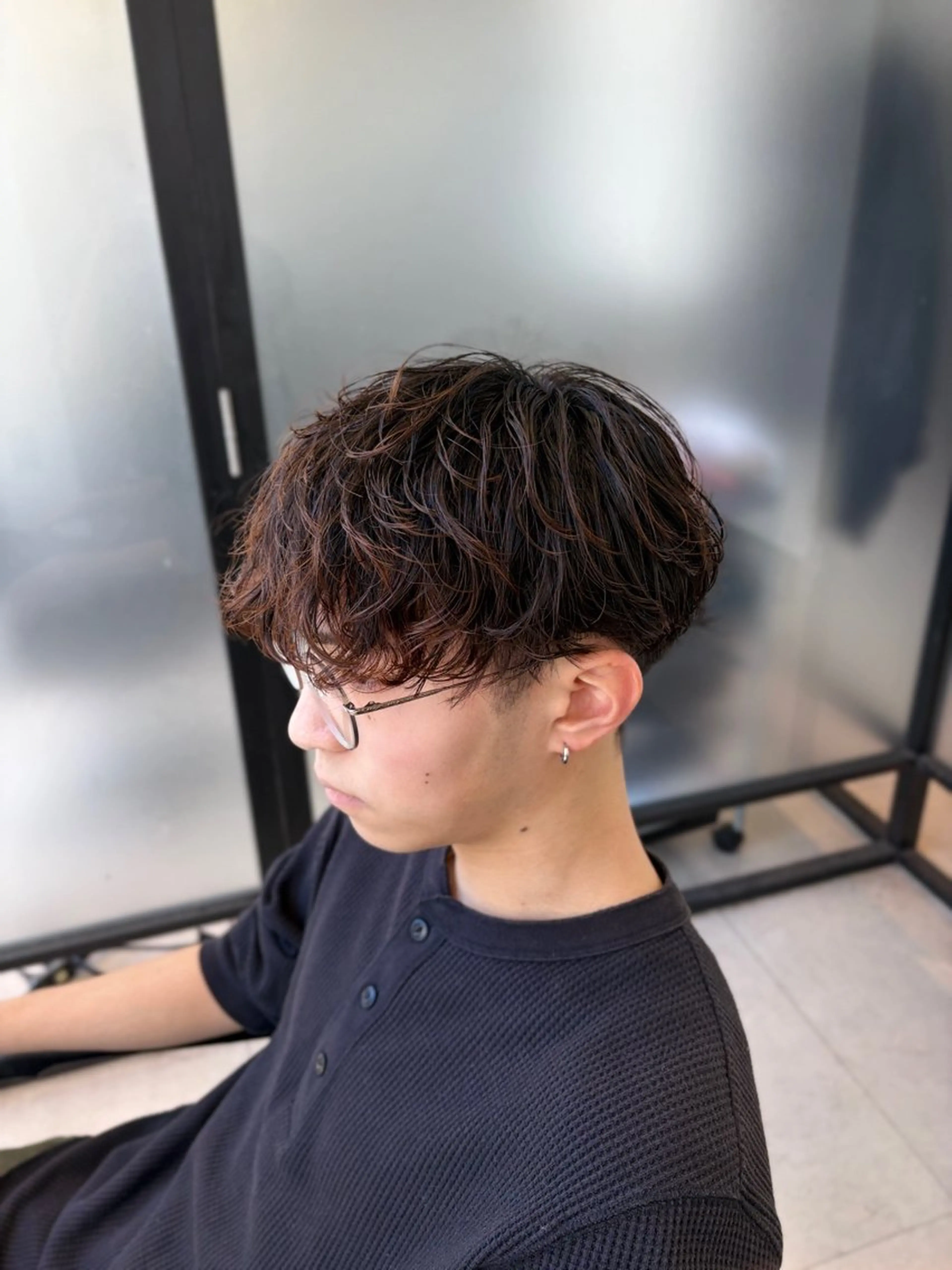 メンズ メンズパーマ カット パーマ 曲がる縮毛矯正/ メンズパーマ森隆之介のヘアスタイル