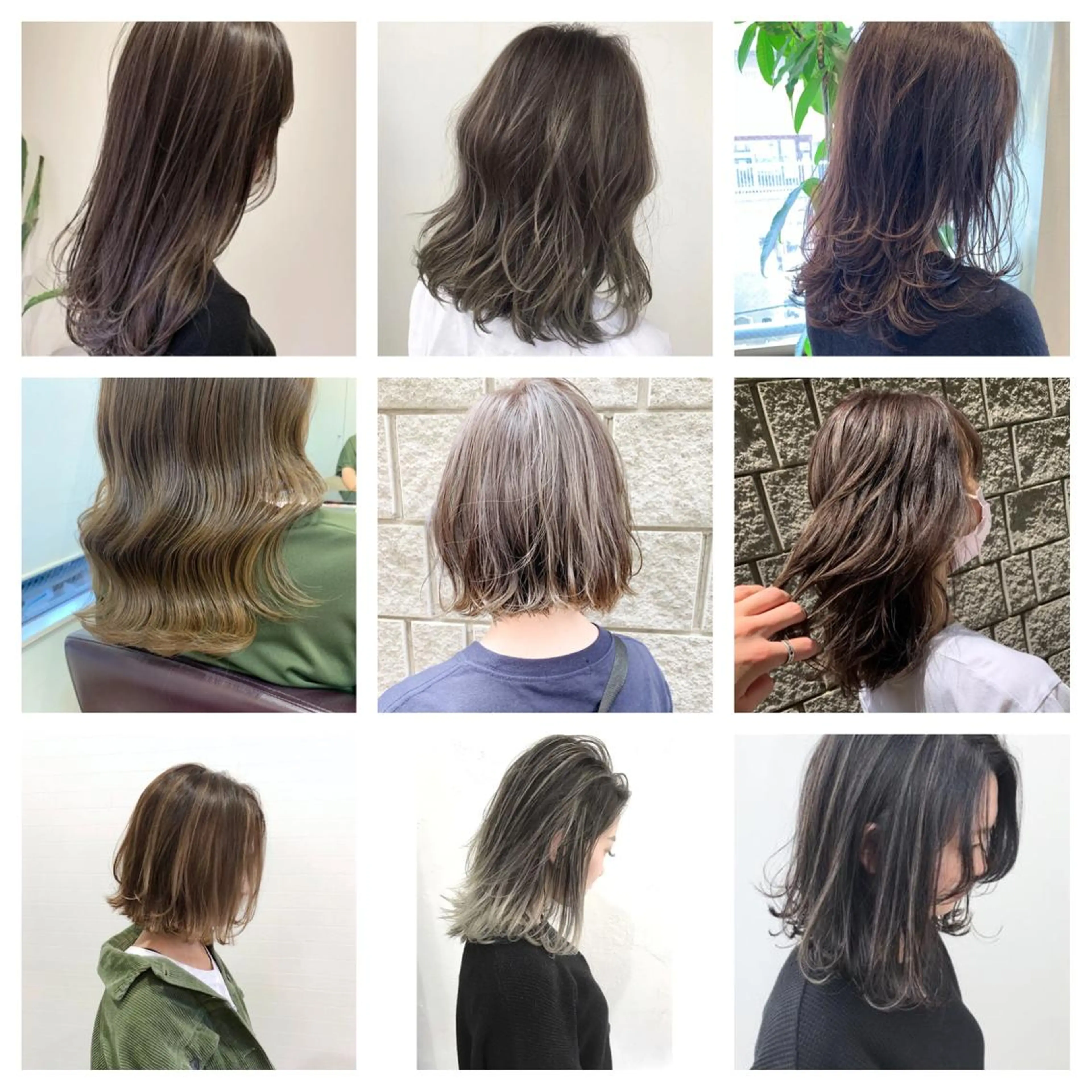 セミロング 外国人風カラー ハイライト カット ヘアカラー サトウ レンマのヘアスタイル