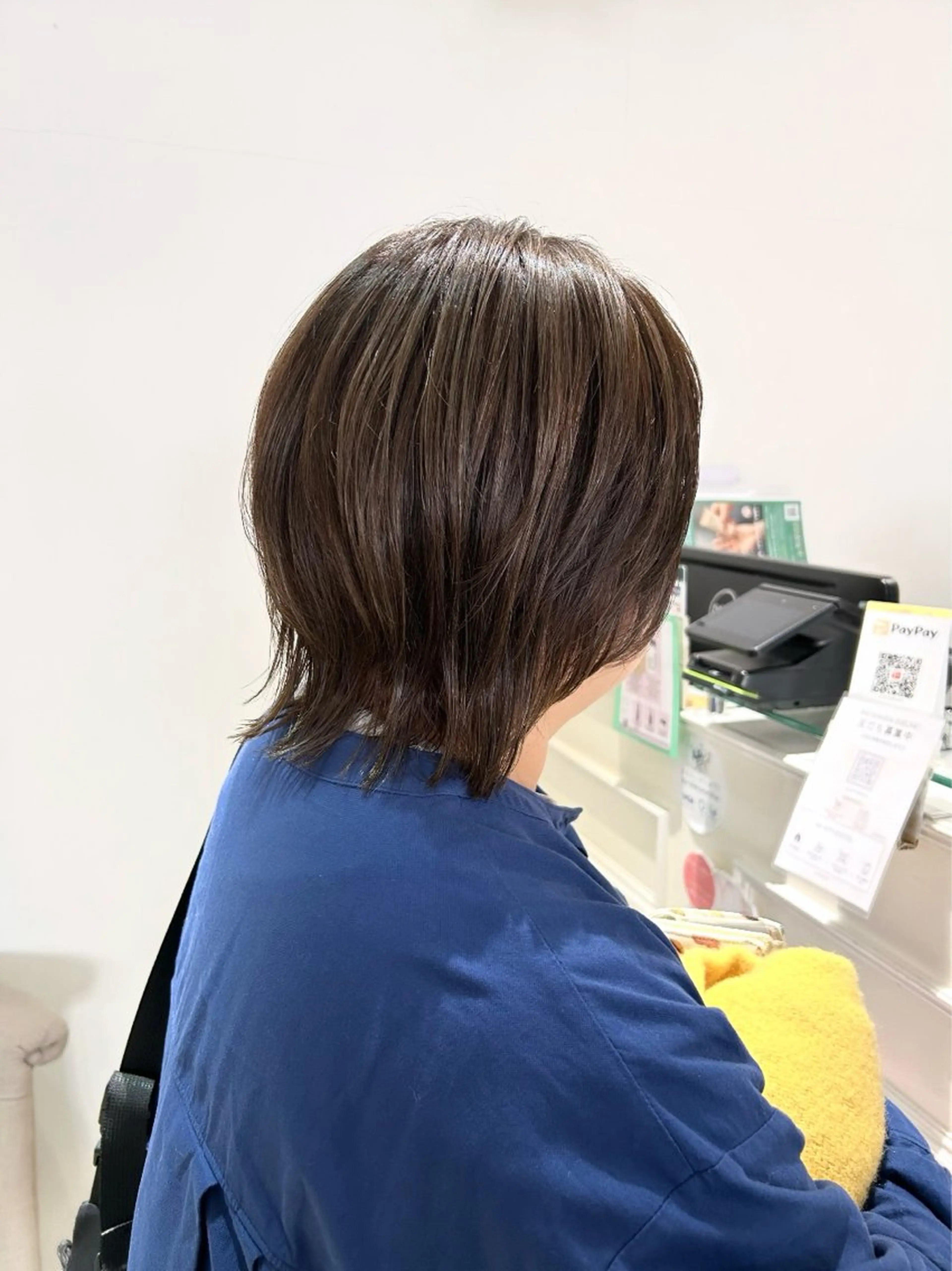 ミディアム カラー ヘアアレンジ カット ヘアカラー 吉水 彩乃 /ボブ/艶感カラーのヘアスタイル