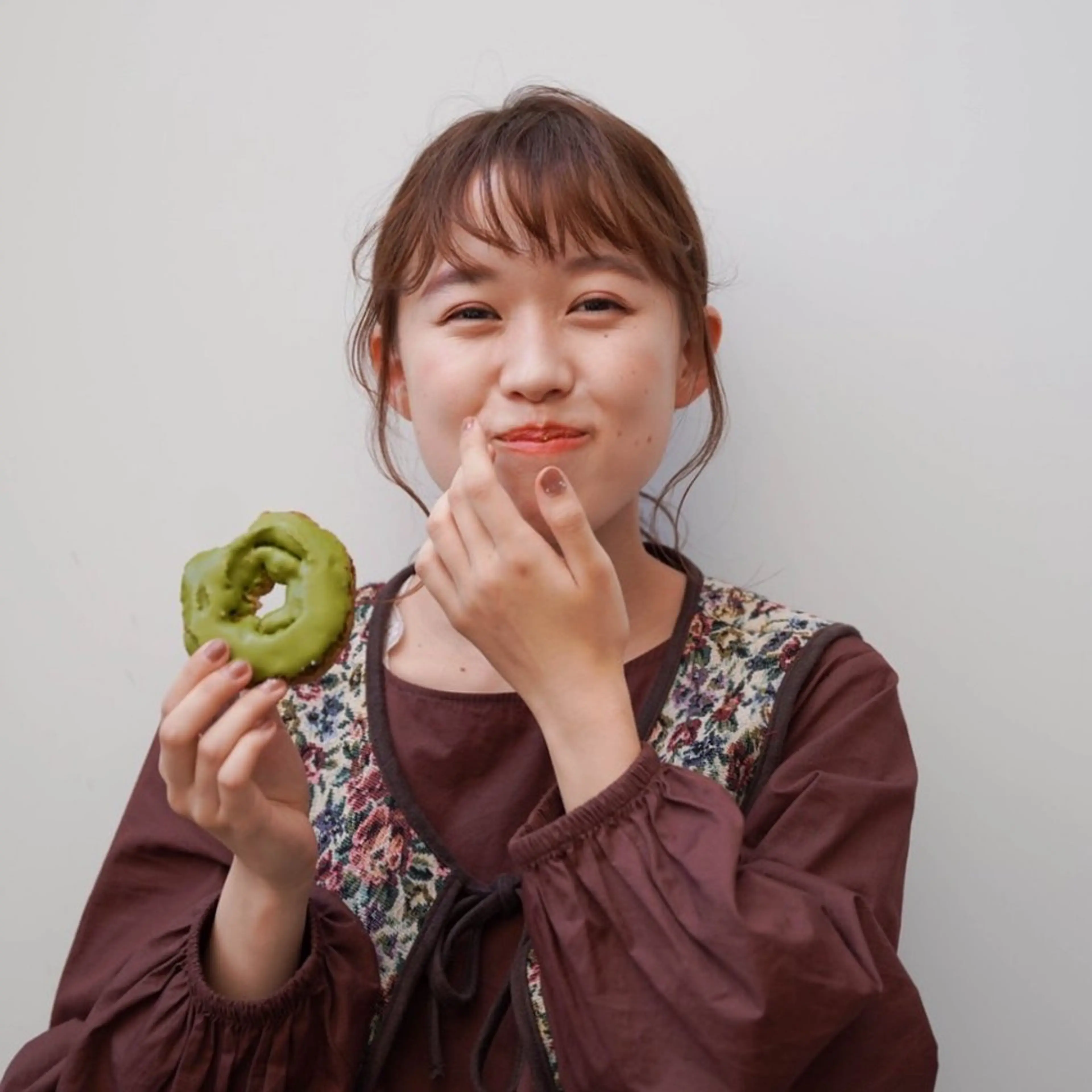 ミディアム カラー けんもつ すずかのヘアスタイル