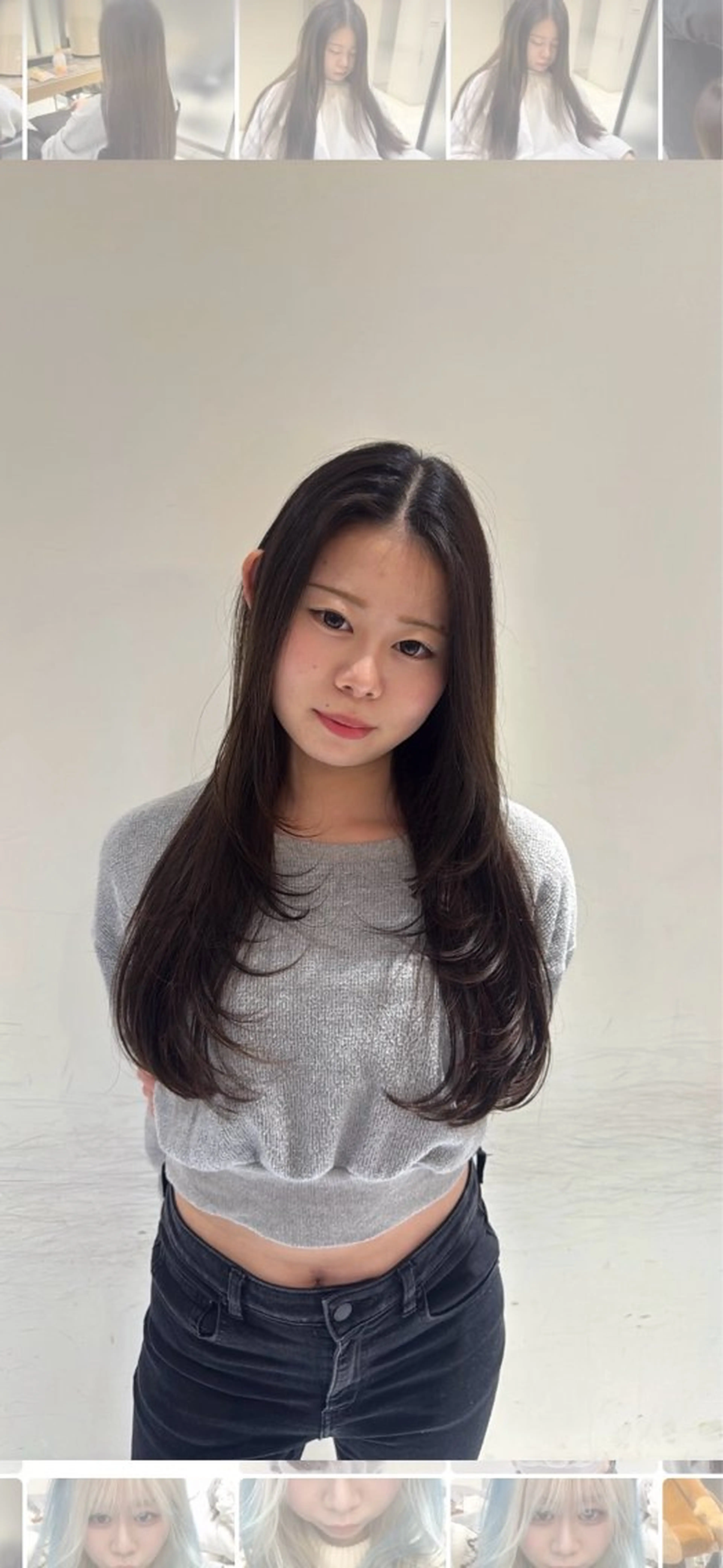 ロング レイヤーカット カット ハイトーン￤カット ￤nanaka￤のヘアスタイル