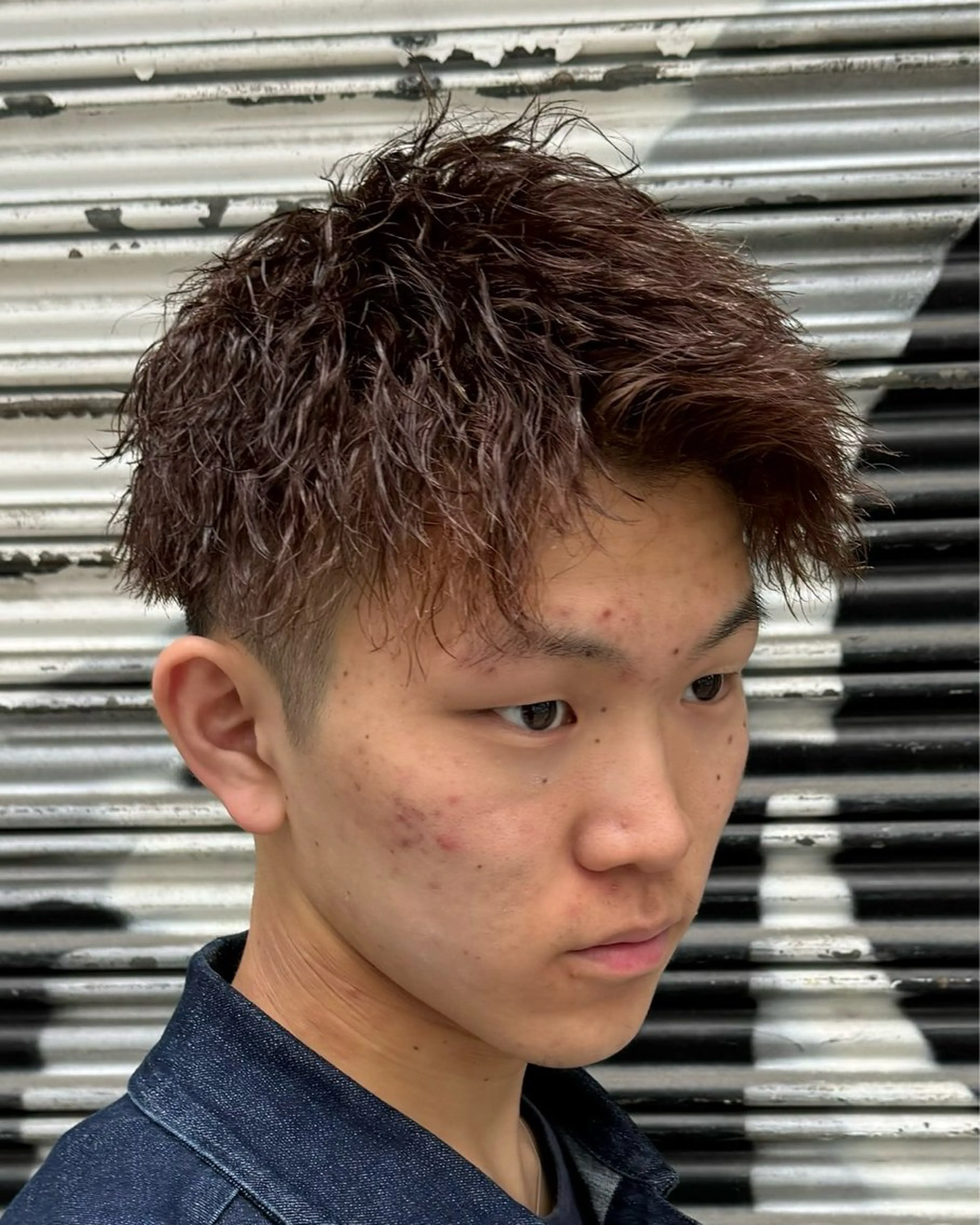 ショート パーマ メンズ メンズ/パーマ/ 京都駅/井上光のヘアスタイル