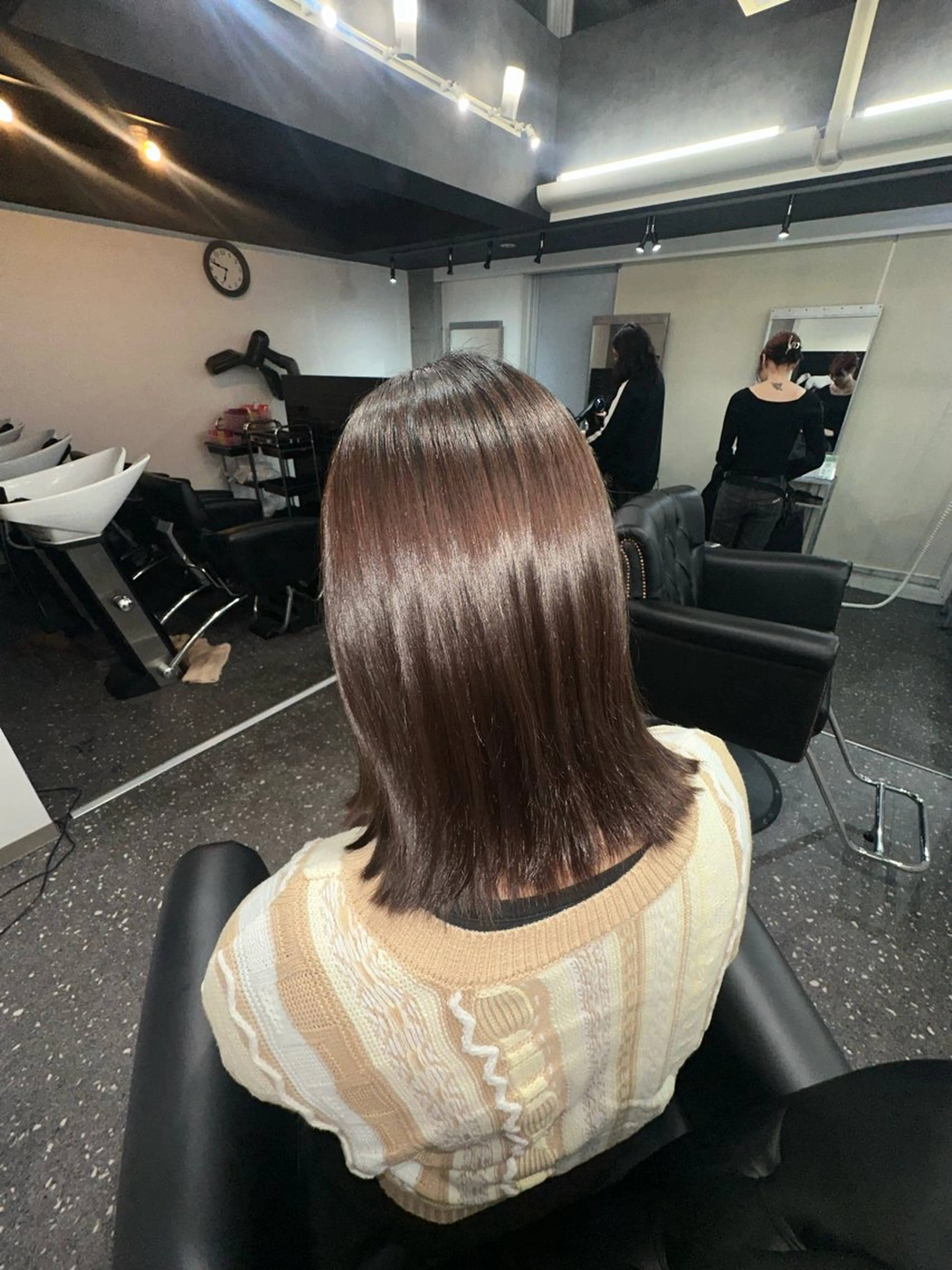 ミディアム パーマ カット 縮毛矯正 トリートメント 髪質改善⭐️縮毛矯正 中野⭐️Rinaのヘアスタイル