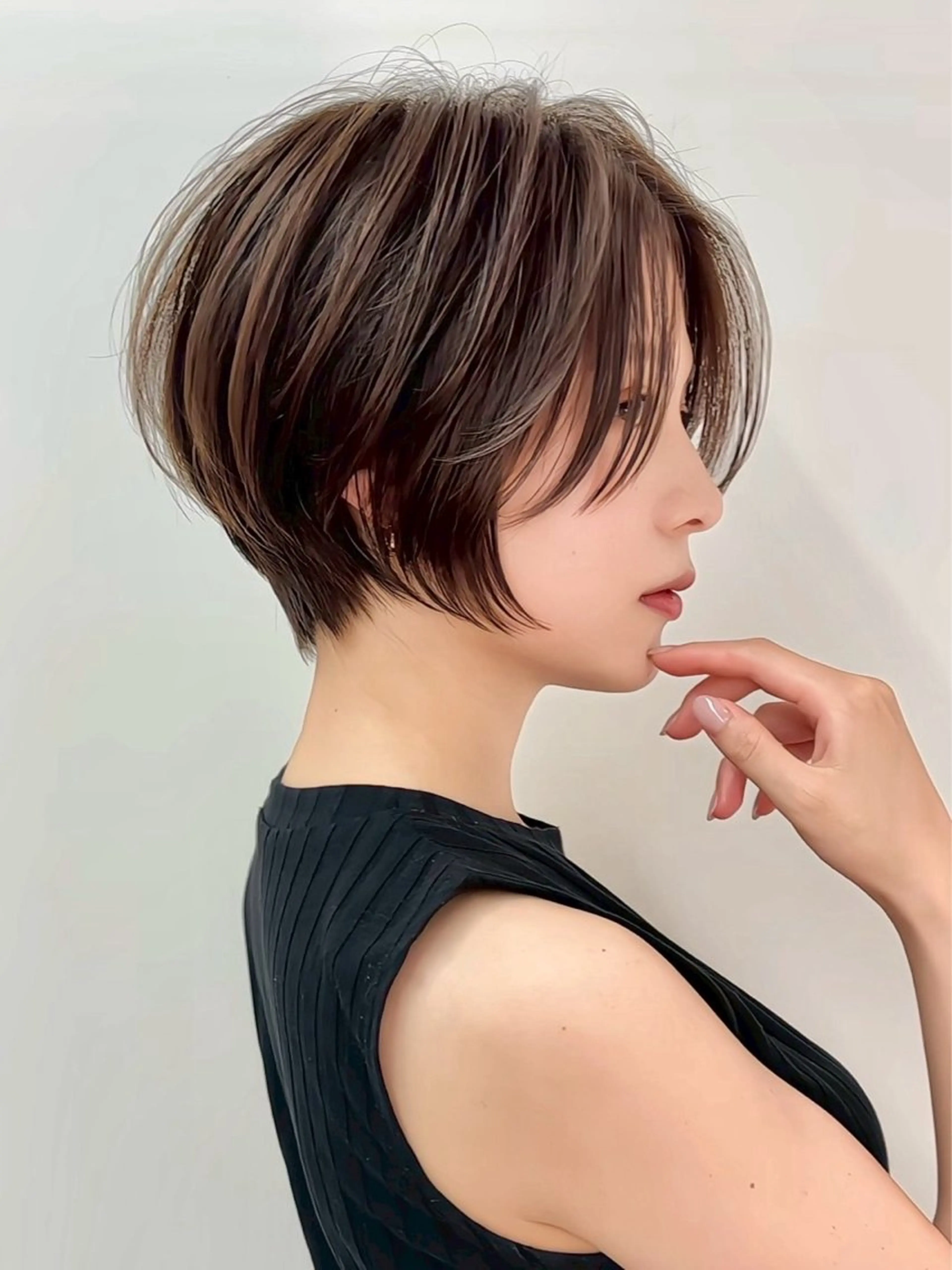 ショート カラー カット ヘアカラー トリートメント Lond Bloom 天神ショート/ボブのヘアスタイル