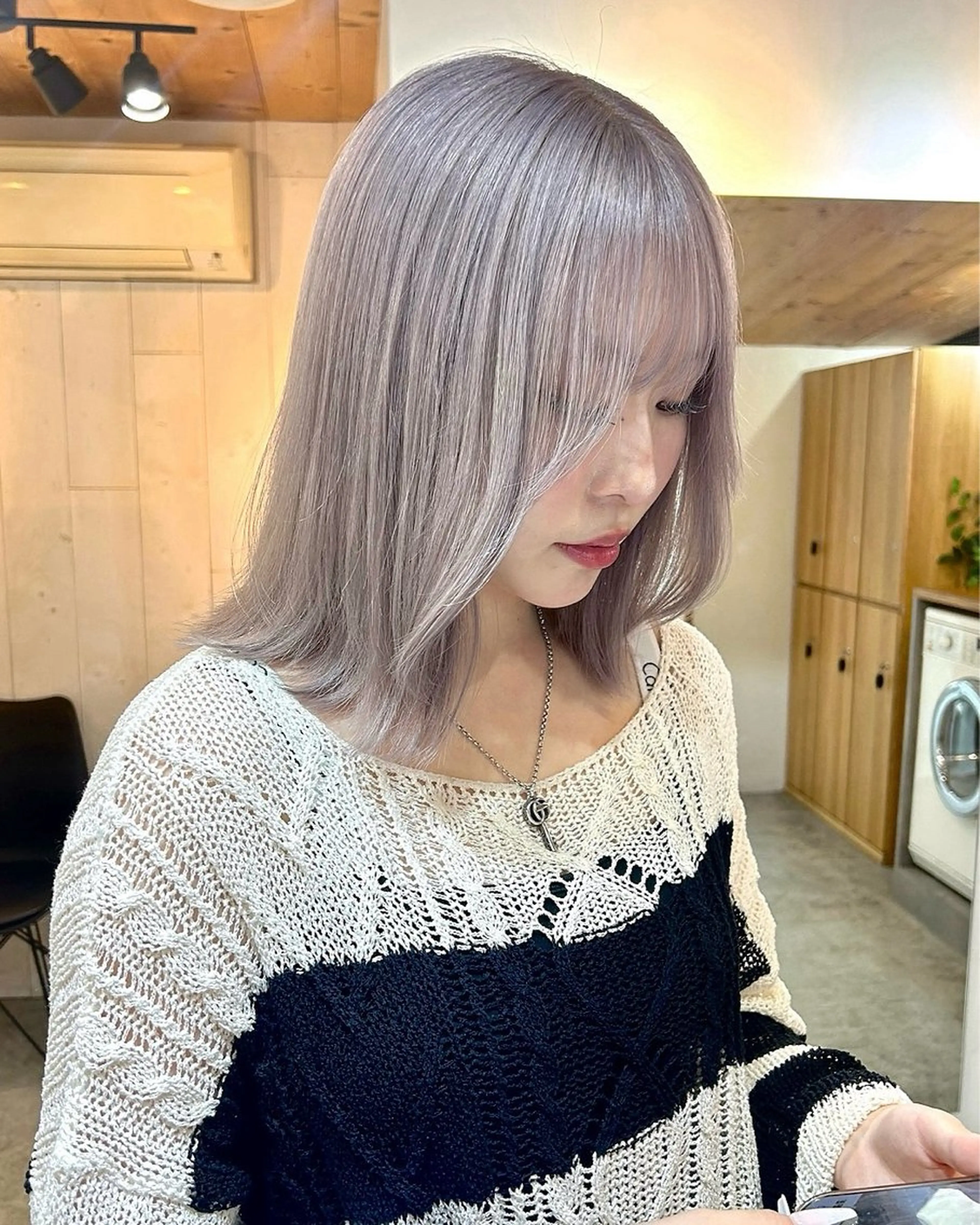 ミディアム カラー ヘアアレンジ ヘアカラー トリートメント 韓国/ハイトーン/ ボブ🎀MIKU🎀のヘアスタイル