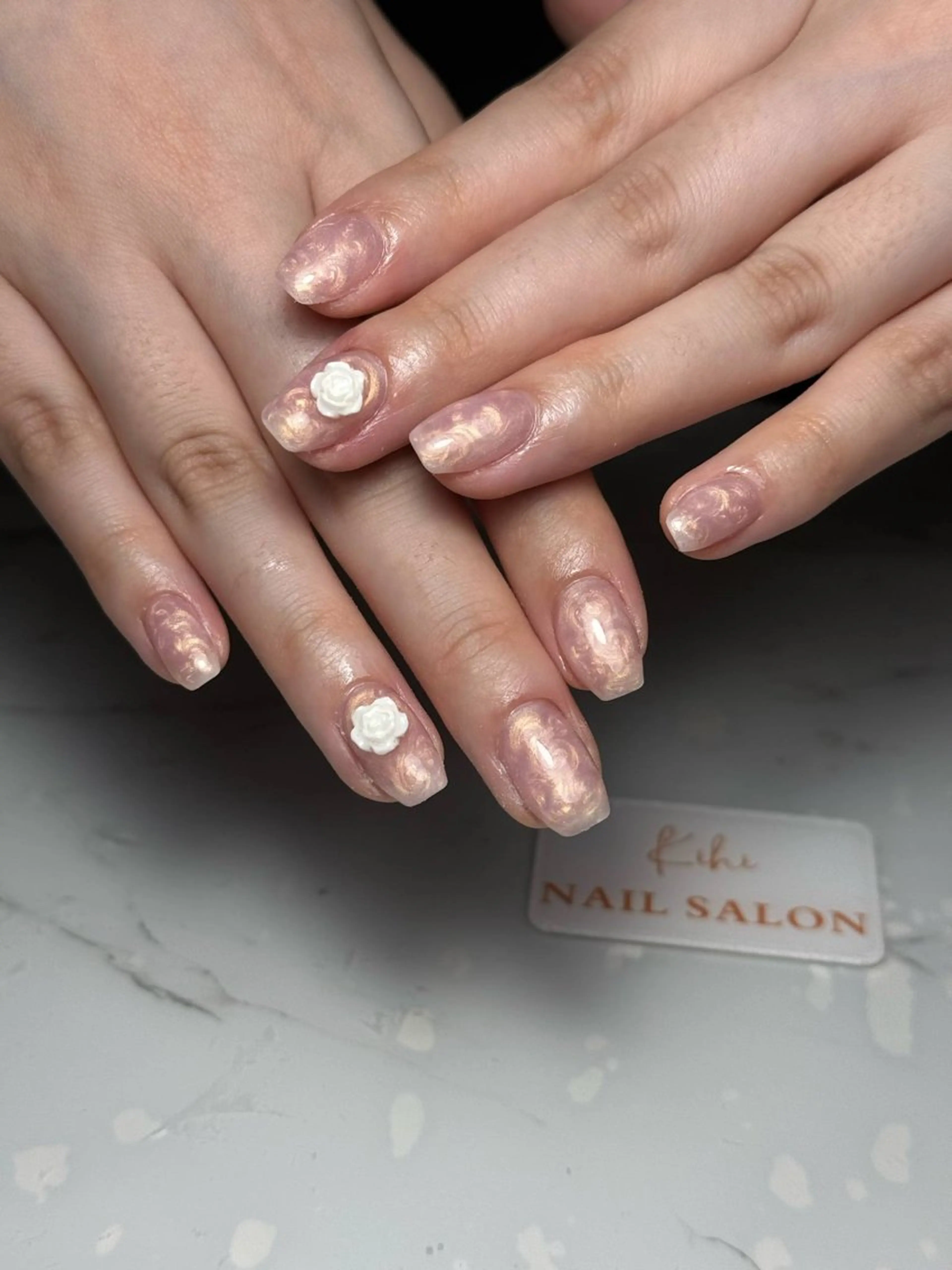 ネイル アートネイル フレンチネイル ジェルネイル グラデーション 韓国ネイル ハンドネイル ハンドケア さくら💮💮 【オフ無料】のネイルデザイン