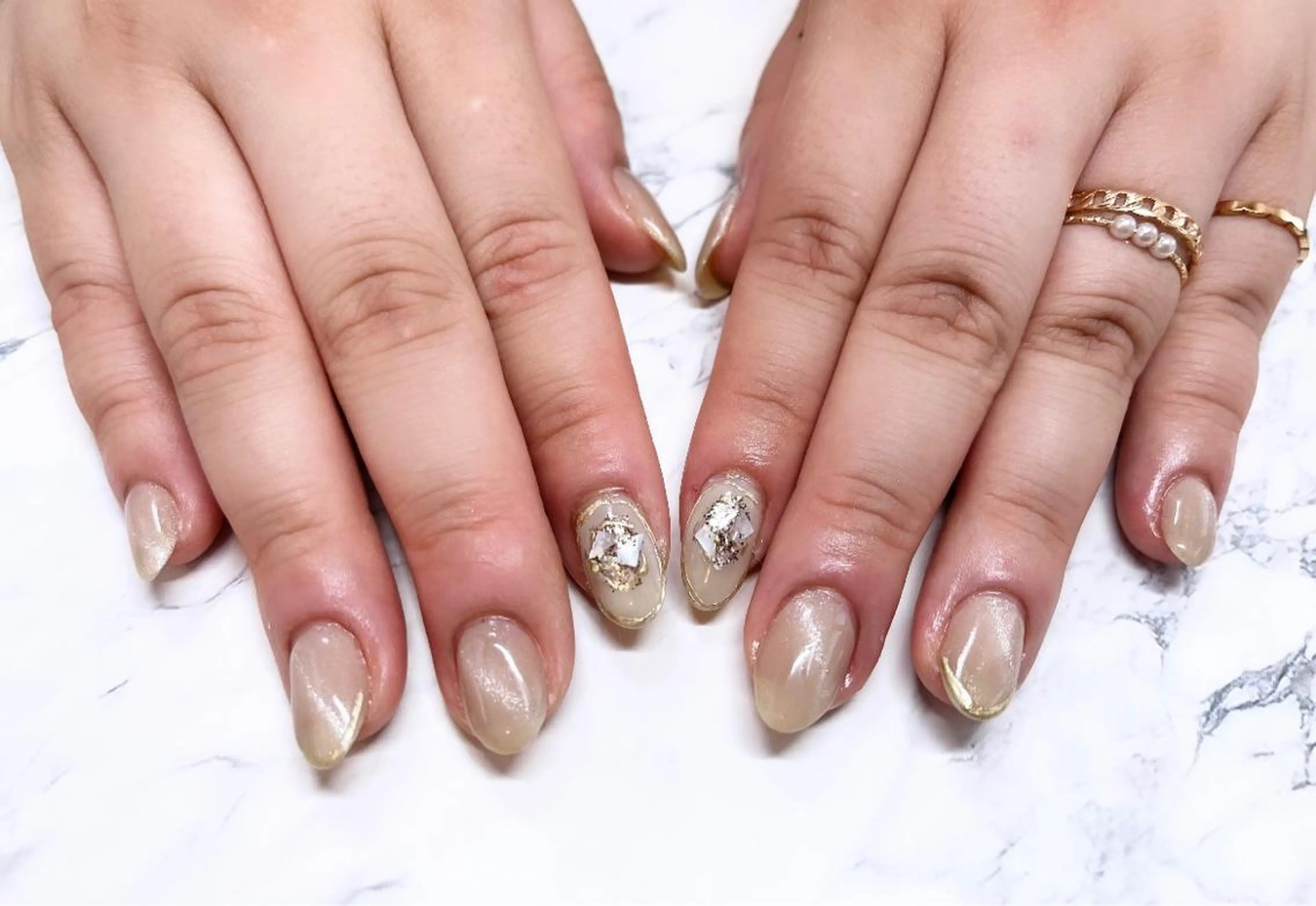 ネイル アートネイル キラキラネイル シンプルネイル ハンドネイル Rosa NAILのネイルデザイン