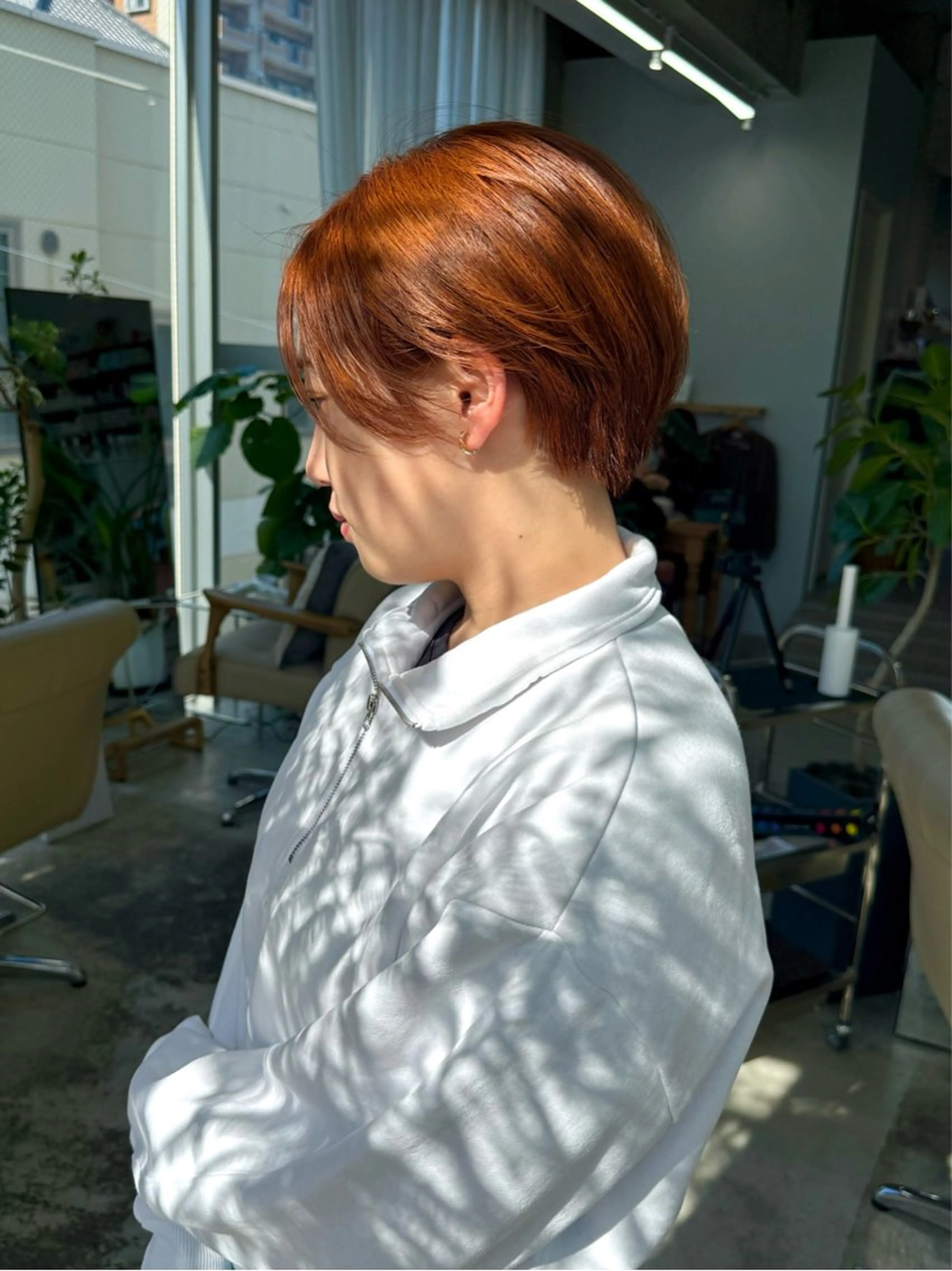 ショート カラー オレンジ ショートヘア U-fuショート 伊藤拓海のヘアスタイル