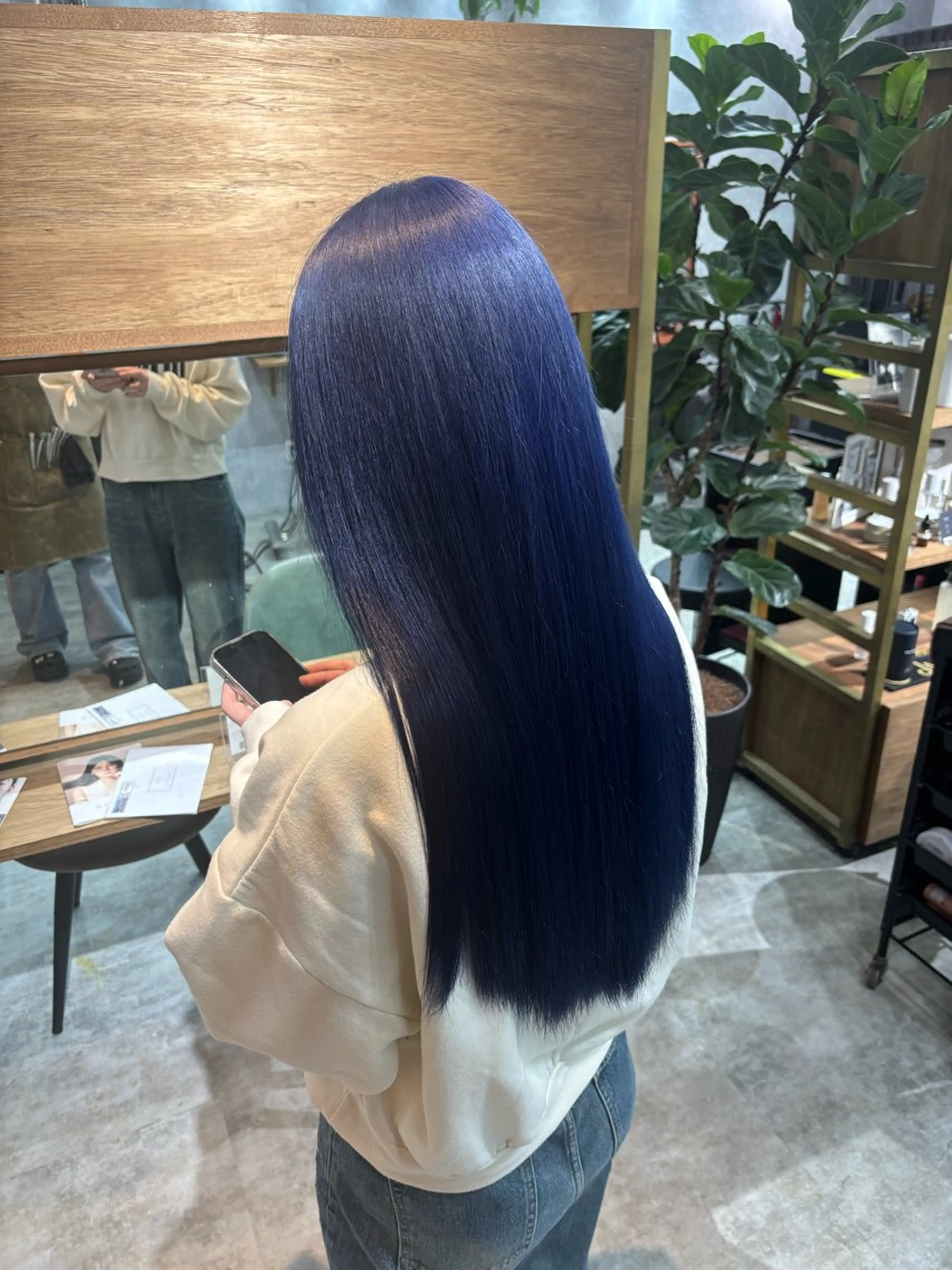 ロング カラー バレイヤージュ ベージュカラー 黒髪 ブリーチ ブルーカラー ヘアカラー 【C'LD】 Mimoのヘアスタイル