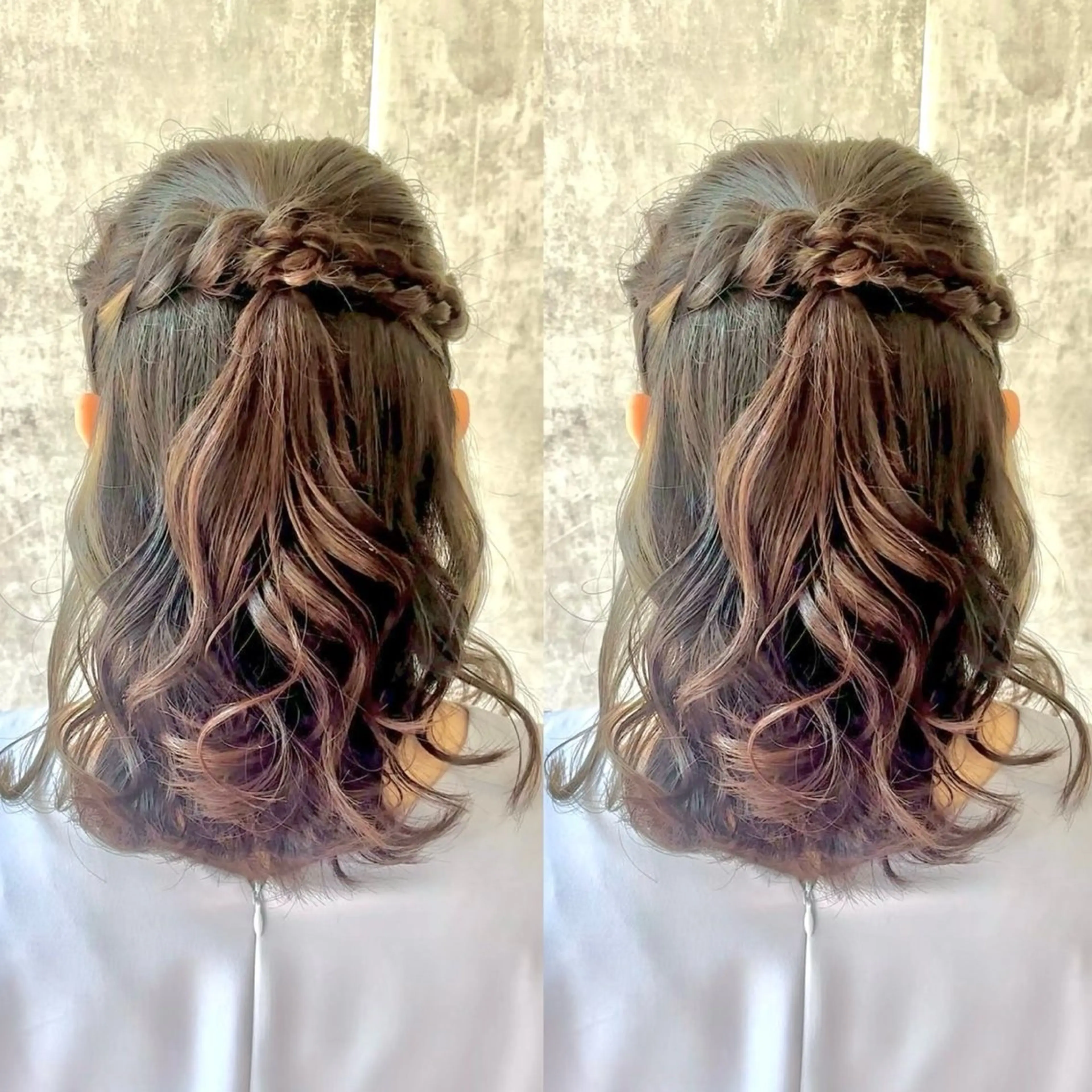 セミロング ヘアアレンジ ヘアセット ヘアメ🎀推しカラー 🥣横浜/しほ🧸のヘアスタイル