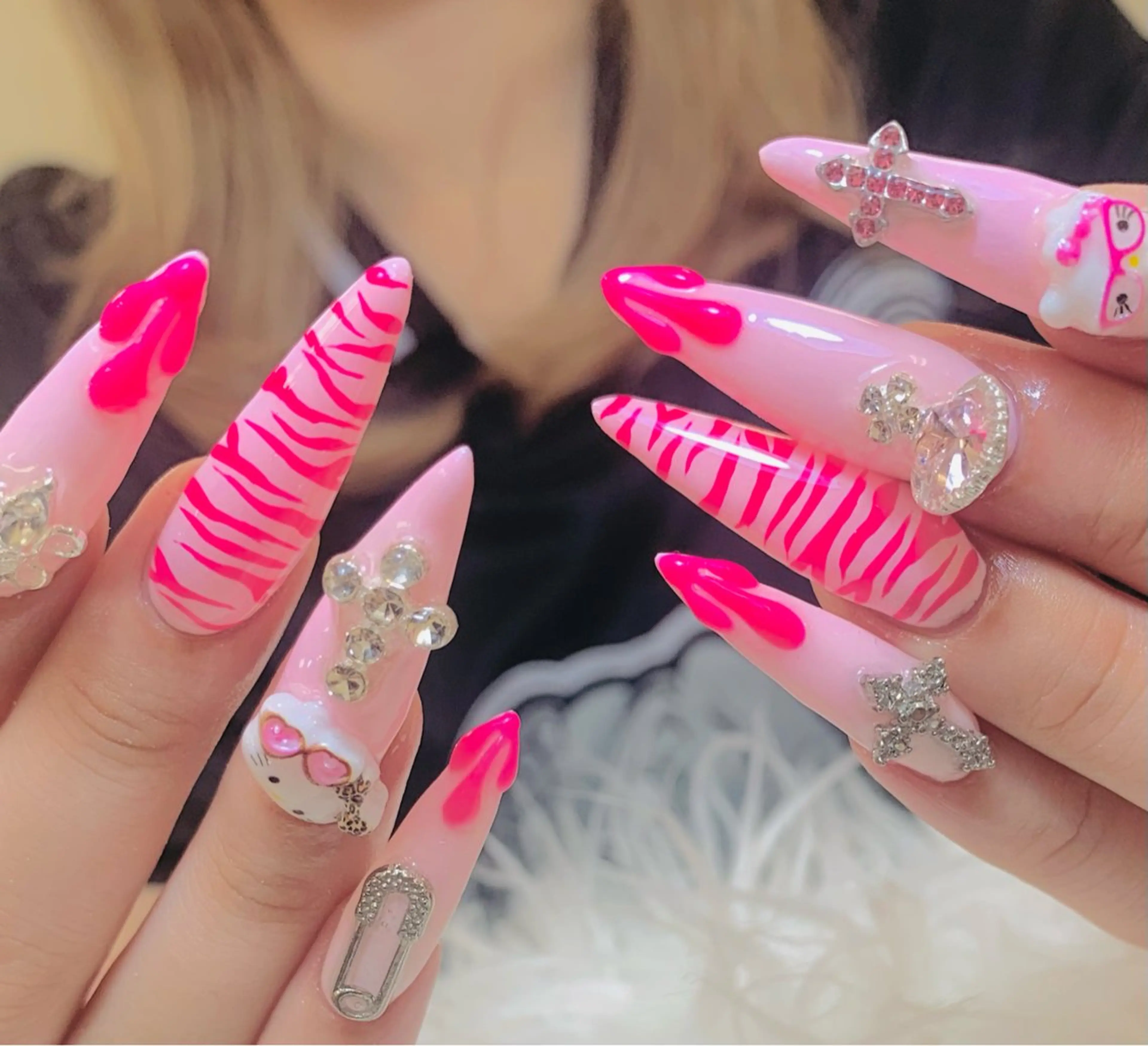 ネイル チークネイル 長さ出し フラッシュネイル フレンチネイル グラデーション ハンドネイル AN NAIL SALONのネイルデザイン