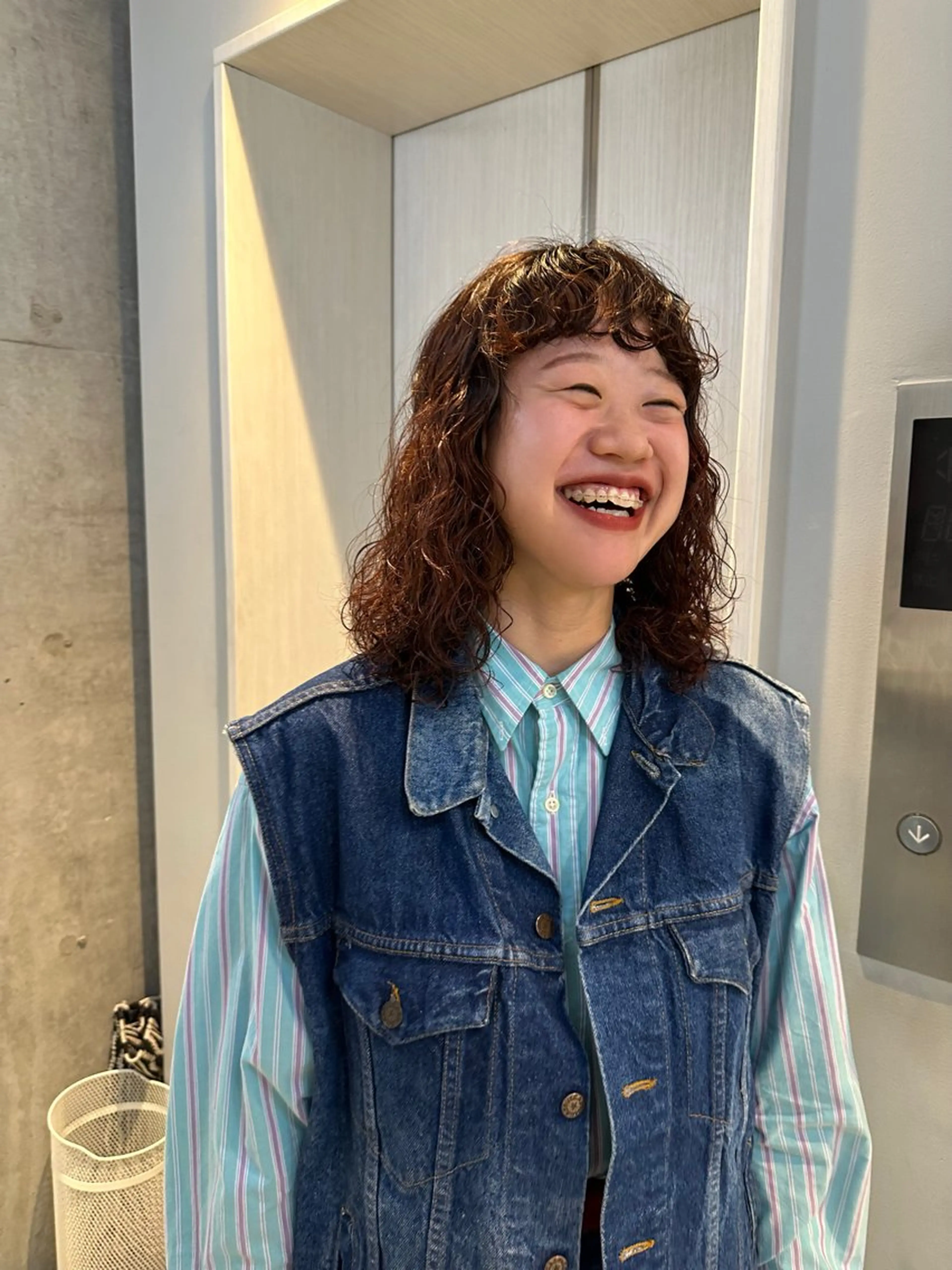 ミディアム パーマ ミディアムパーマ さとう あやかのヘアスタイル