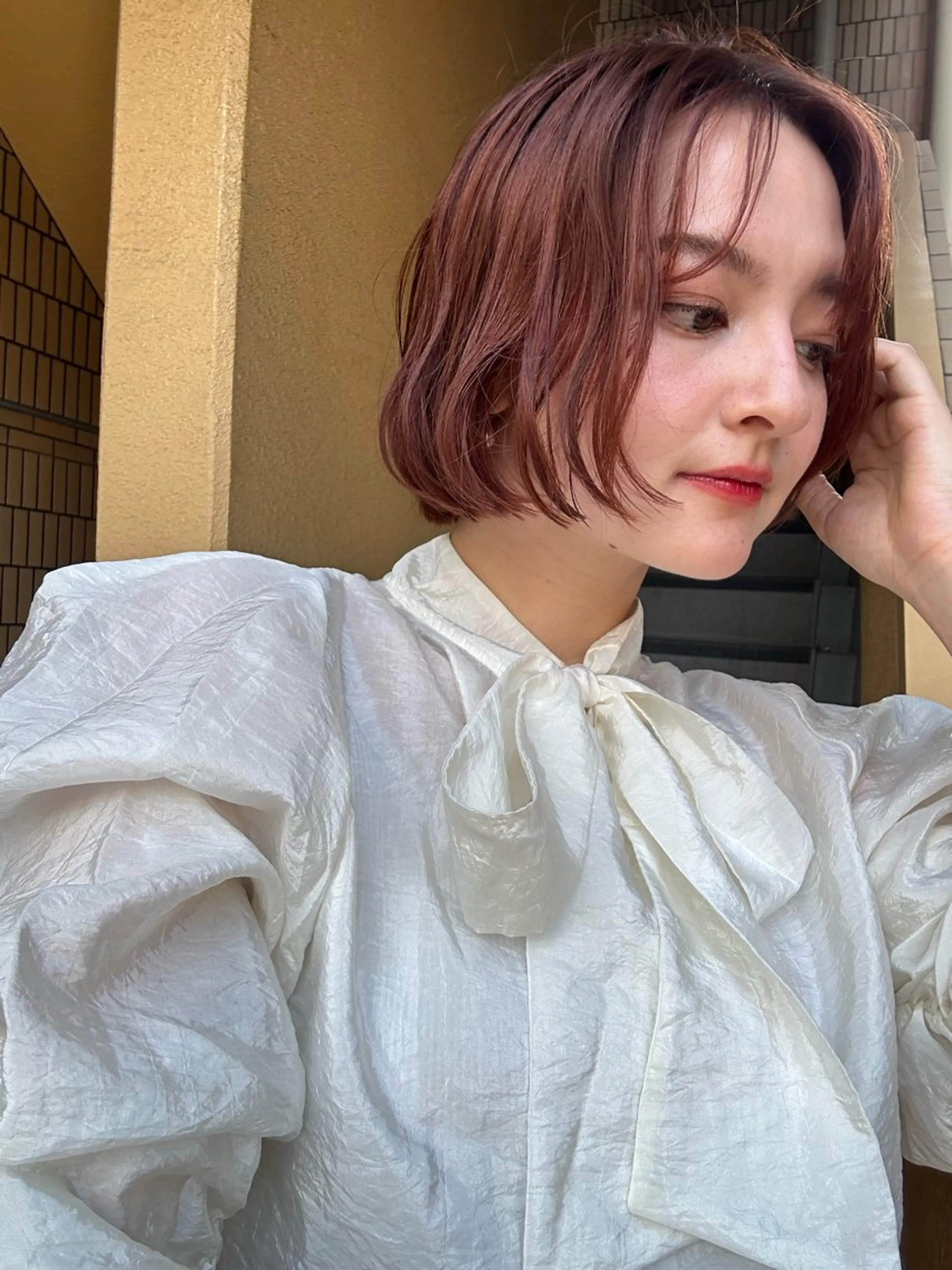 ショート カラー カット ヘアカラー トリートメント ショート/ボブ/ 心斎橋/宮脇美奈のヘアスタイル