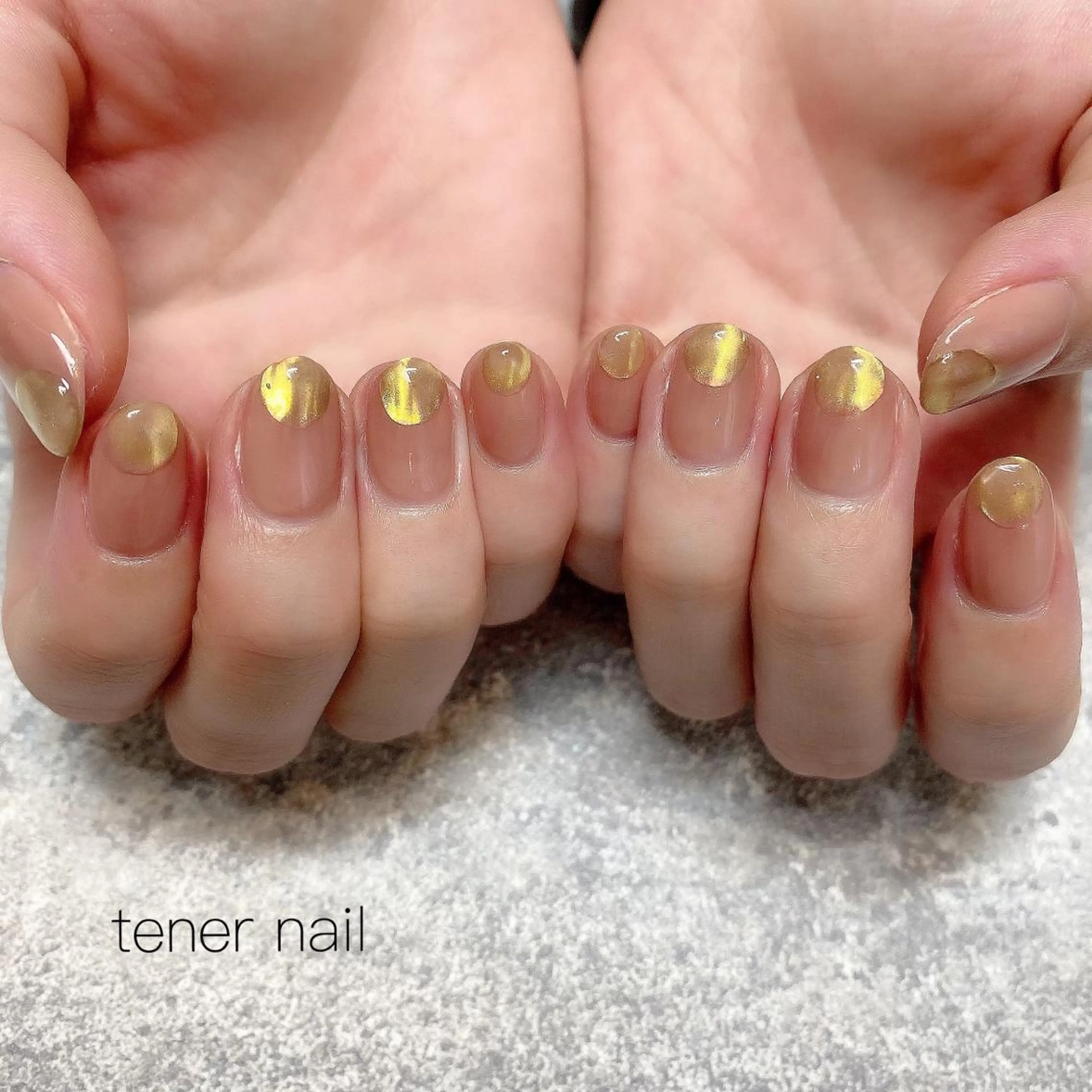 ネイル フレンチネイル ミラーネイル ぷっくりネイル テネルネイル tener nailのネイルデザイン