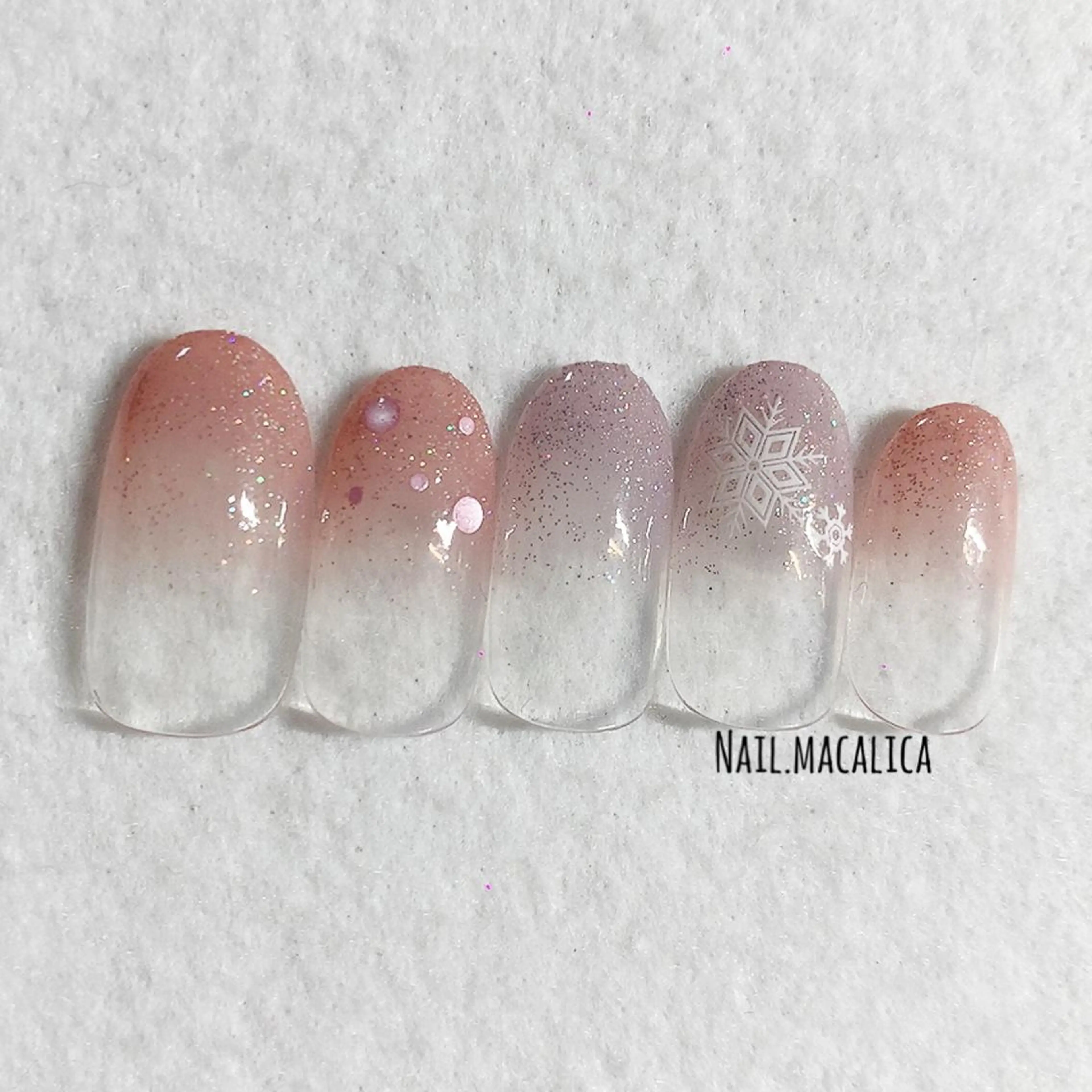 ネイル 冬ネイル クリスマス ハンドネイル Nail macalicaのネイルデザイン