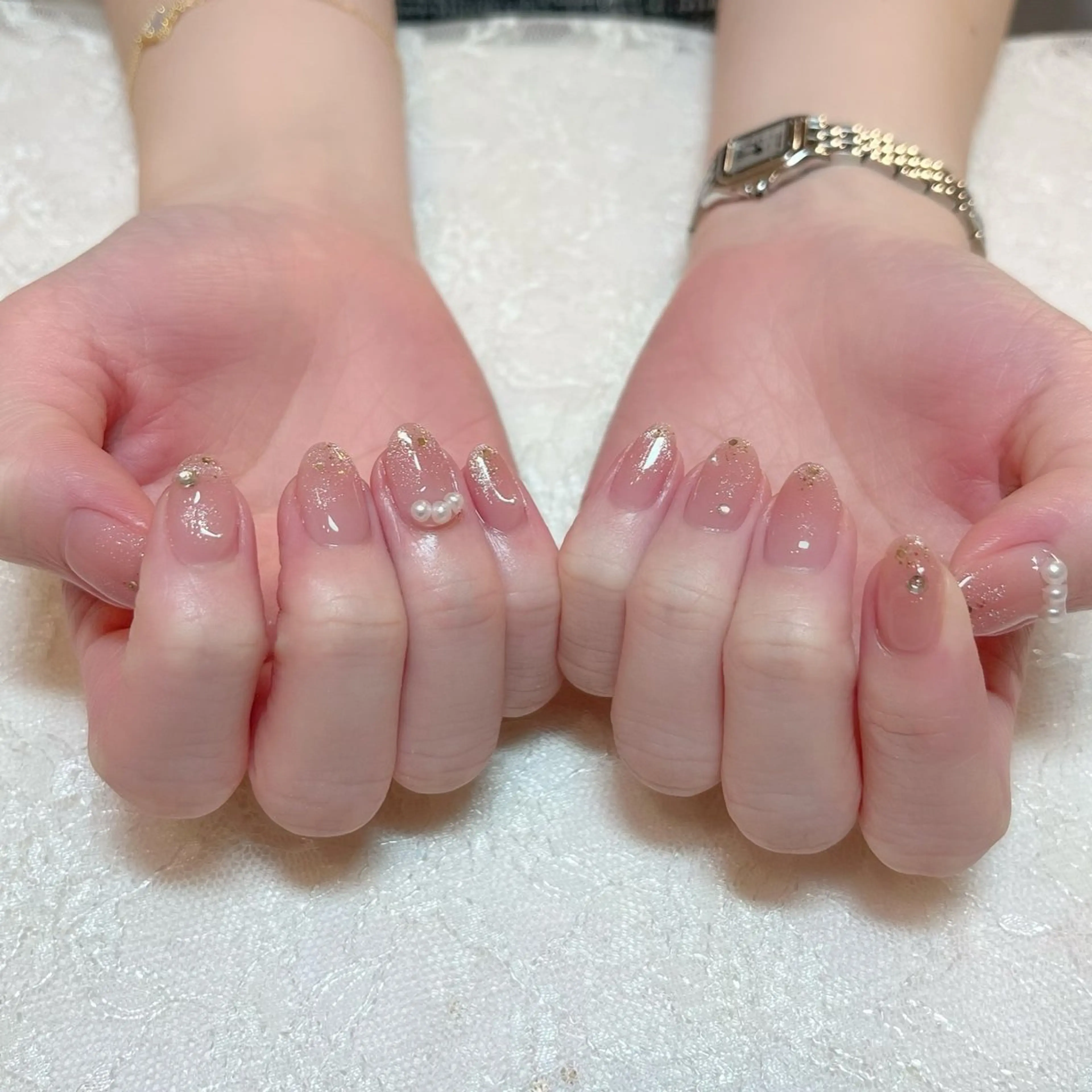 ネイル ラメ(グリッター) ハンドケア aoinail所属・aoi nailのネイルデザイン