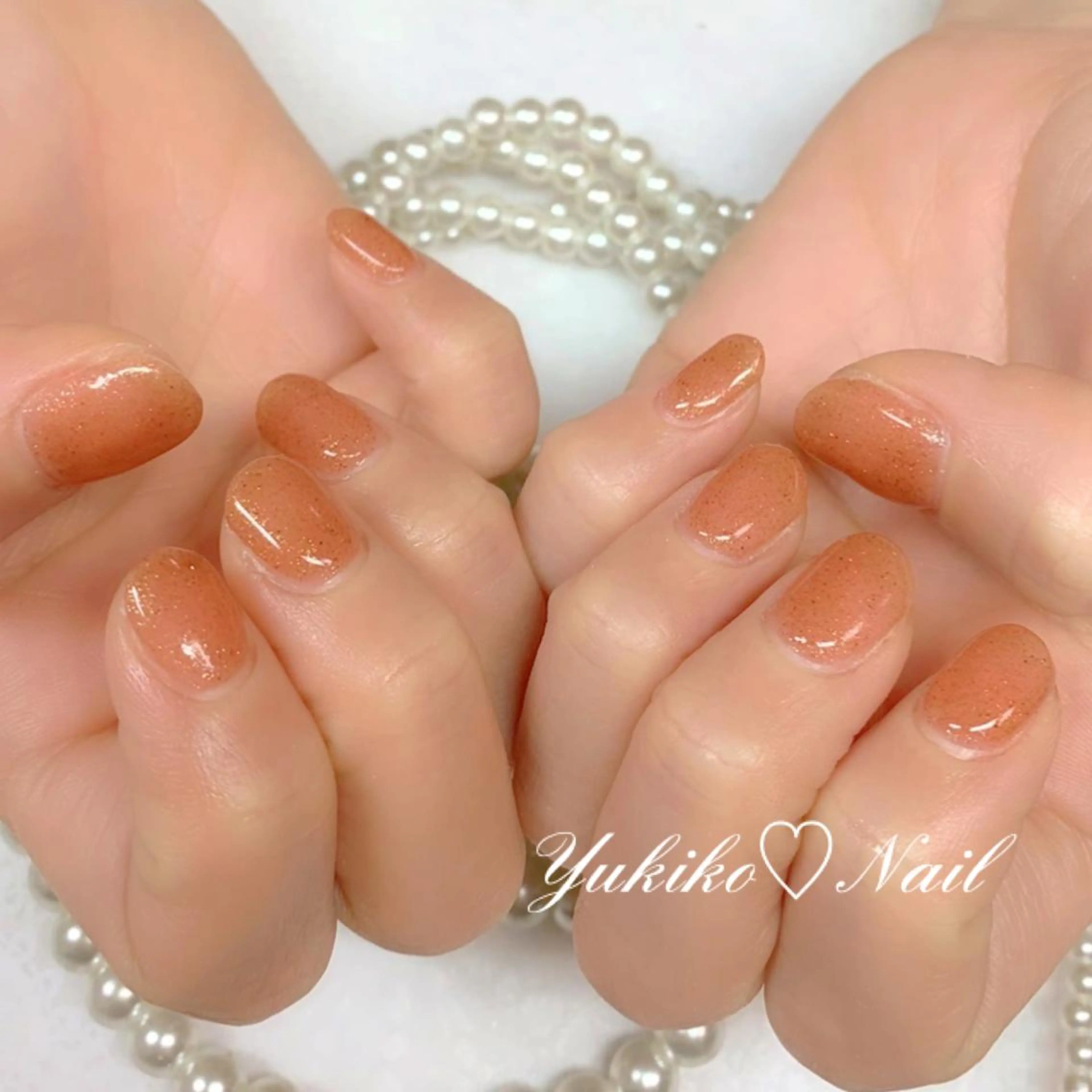 ネイル ブラウン ワンカラーネイル ハンドネイル ユキコ ネイルのネイルデザイン