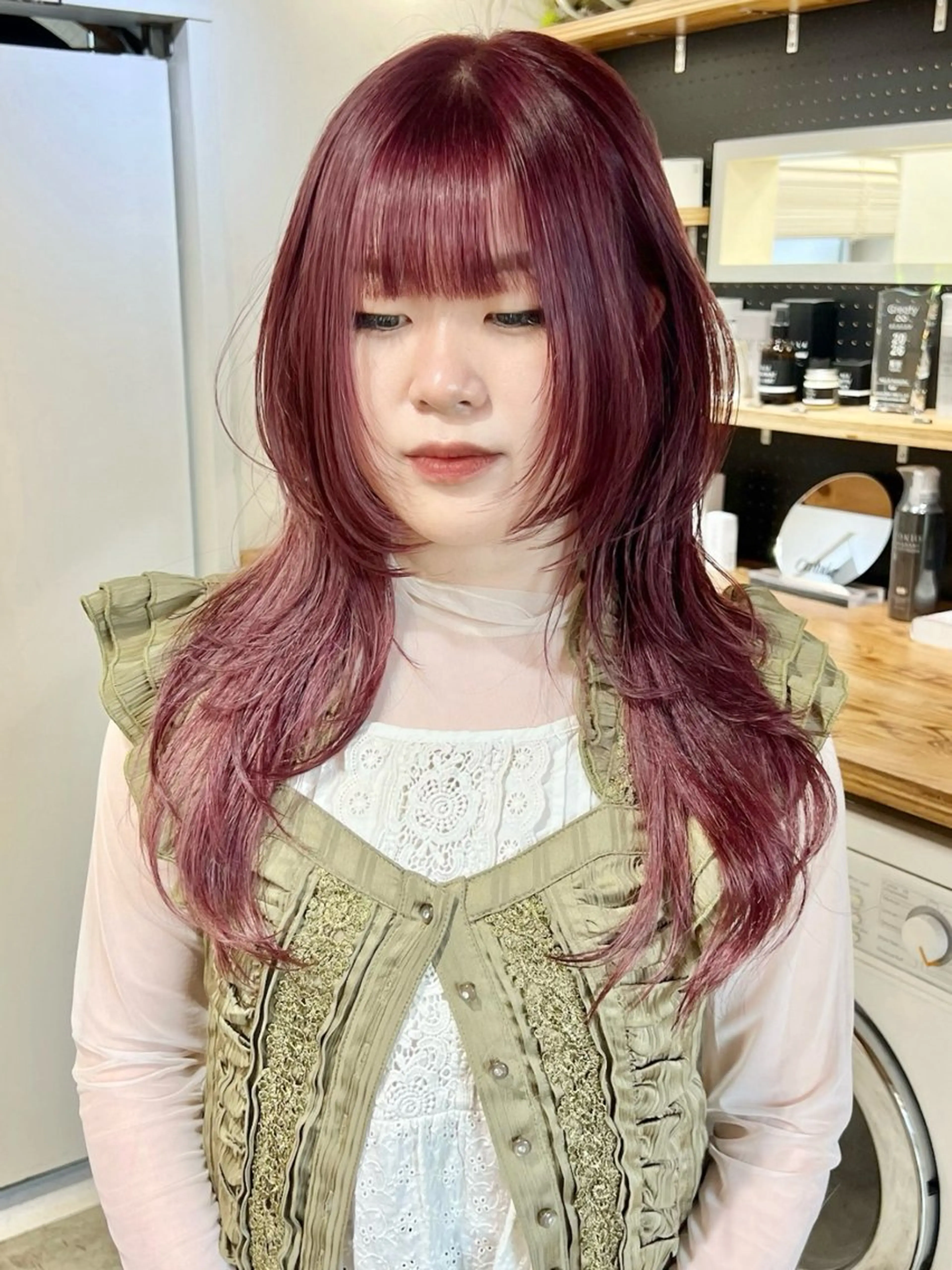 ロング ヘアカラー 暖色カラー/レイヤー カット☁️MEI☁️のヘアスタイル