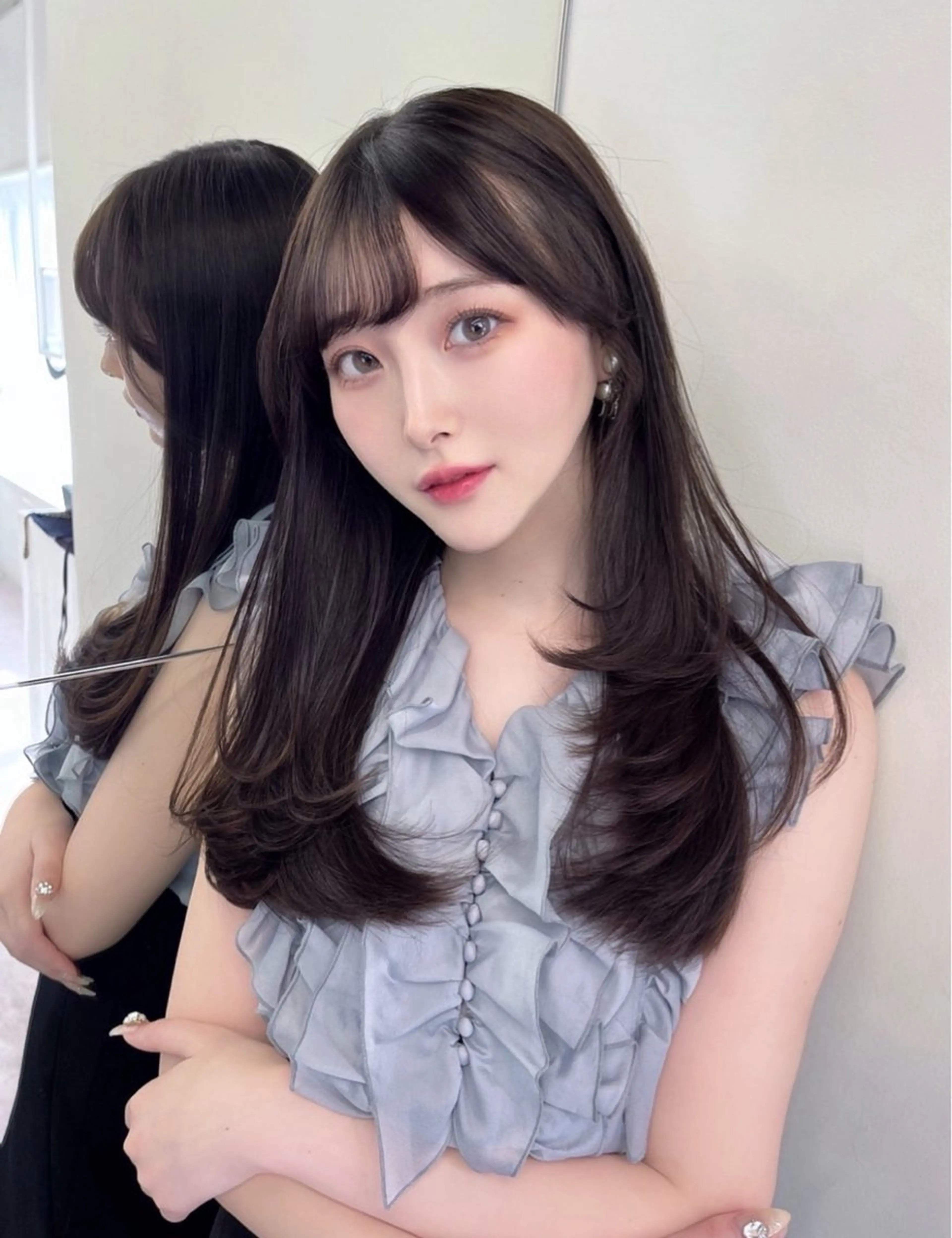 ロング カラー トリートメント レイヤー/髪質改善 /透け感カラー/艶髪のヘアスタイル