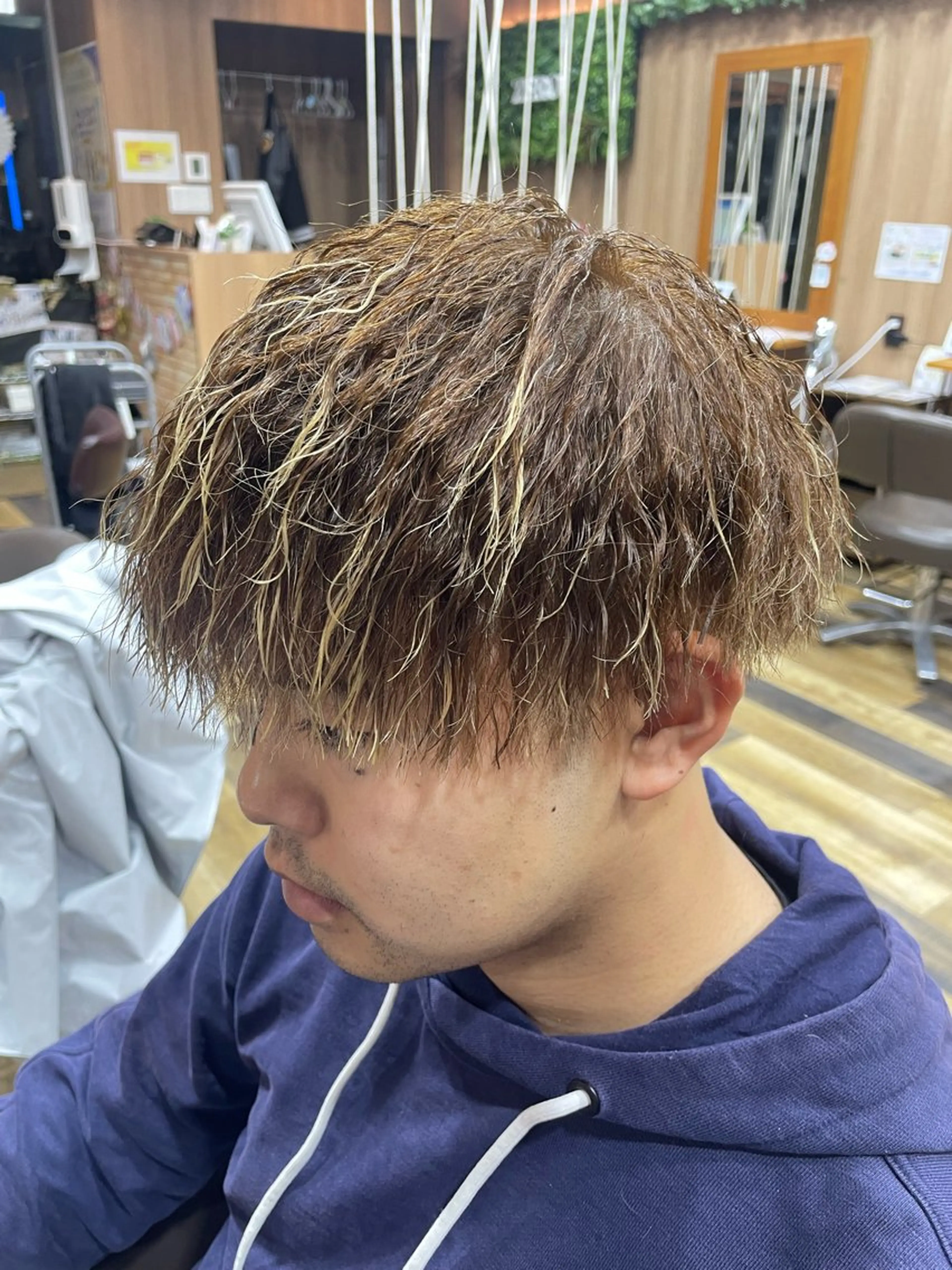 ショート パーマ メンズ カット パーマ 山際勇策 /岐阜美容師のヘアスタイル