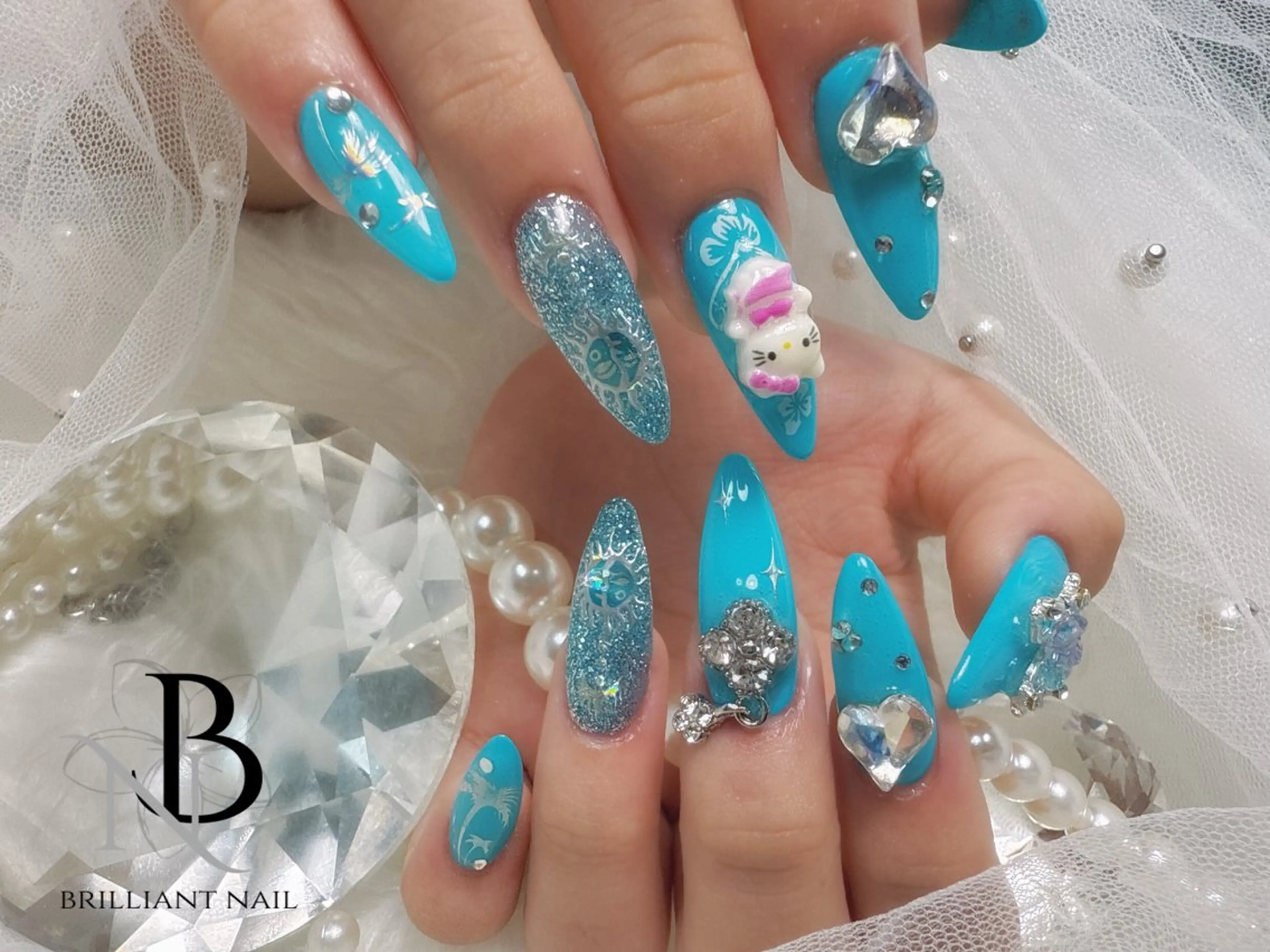 ロング ハンドネイル ハンドケア brilliant nail💎あやのネイルデザイン