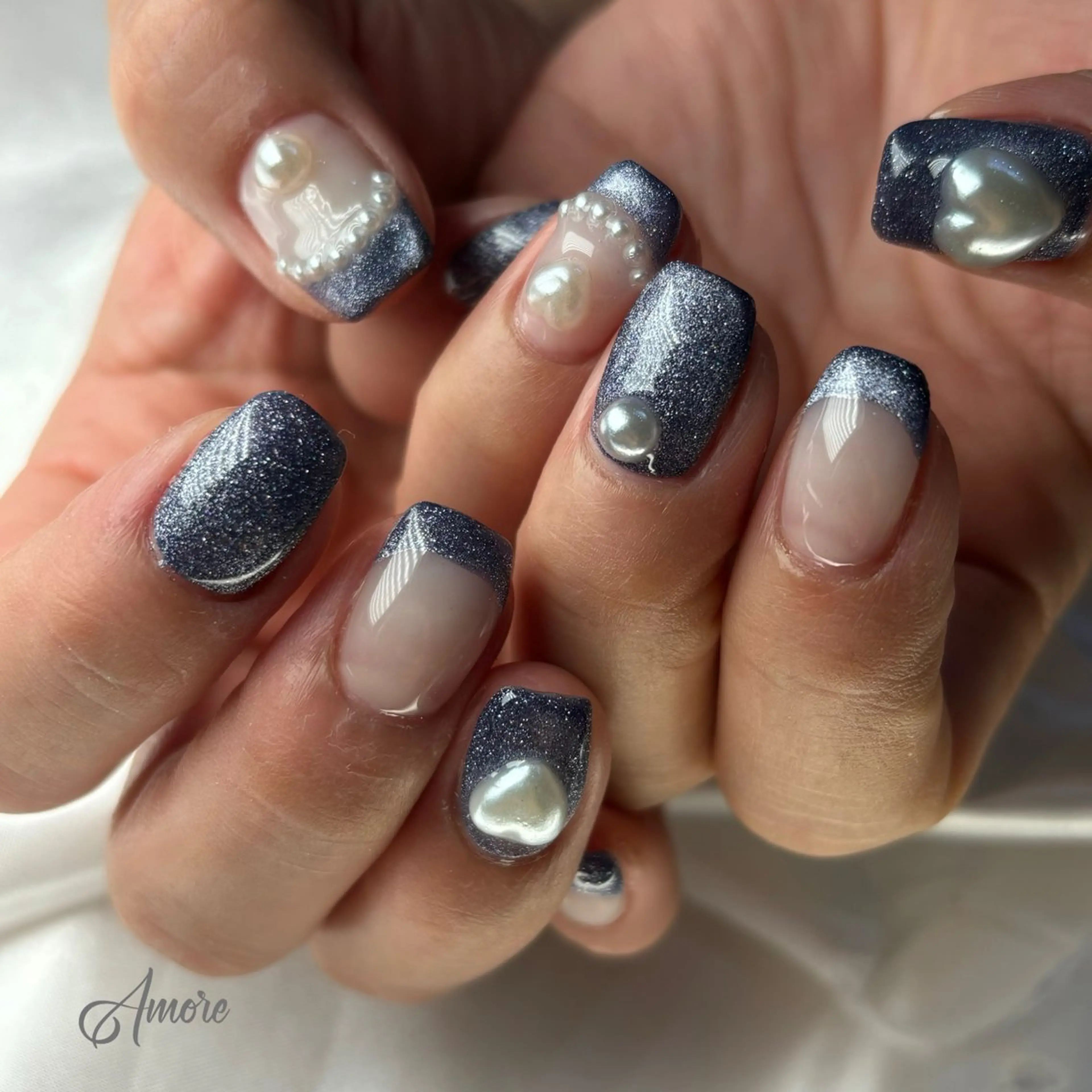 ネイル ジェルネイル キラキラネイル 韓国ネイル マグネットネイル パラジェル You kyehwaのネイルデザイン