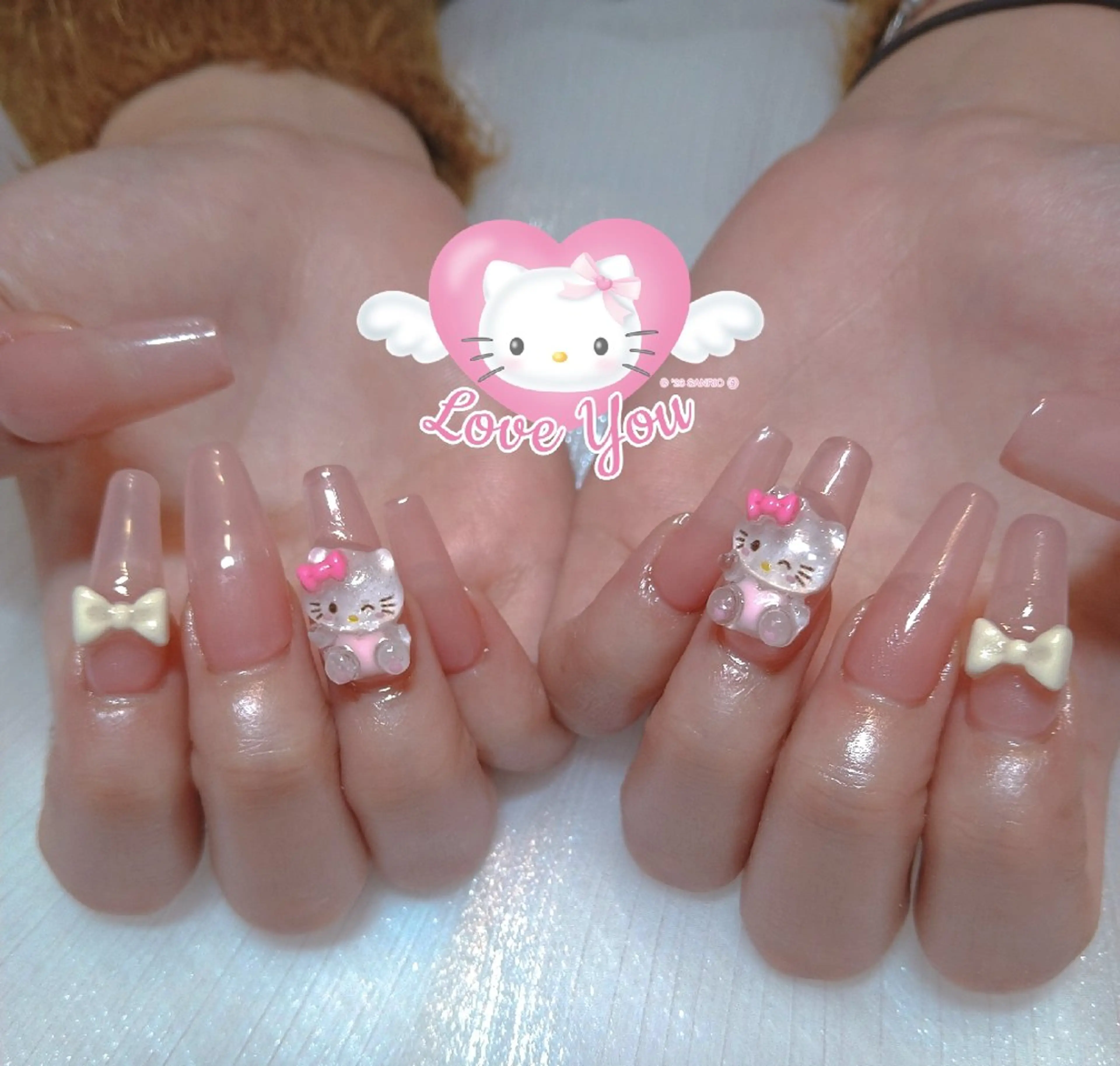 ネイル フィルイン・深爪矯正 長さ出し🎀のネイルデザイン