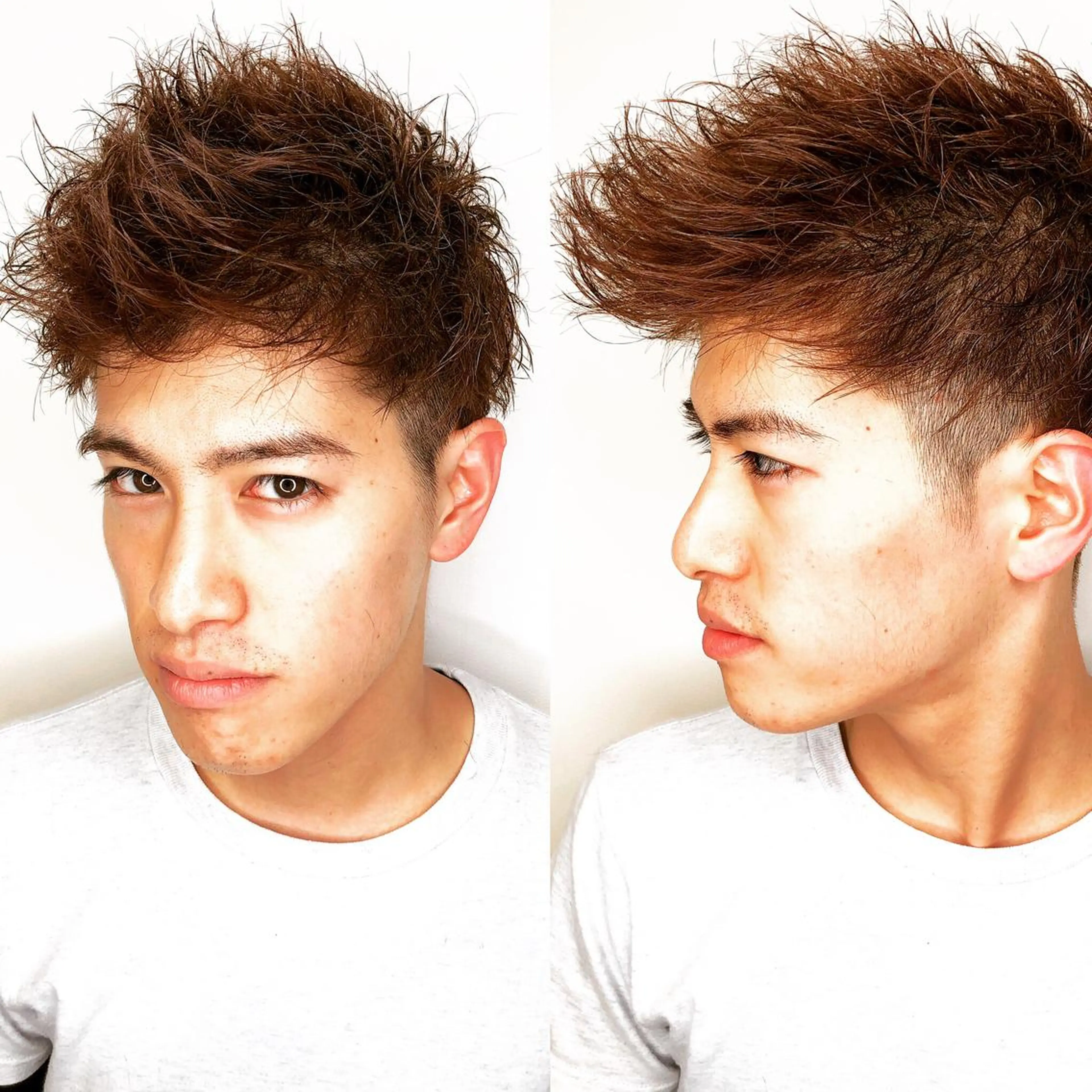 ショート カラー メンズ メンズハイライト デザインカラー ハイライトカラー イルミナカラー 外国人風カラー メンズヘア特化 崎田 成人のヘアスタイル