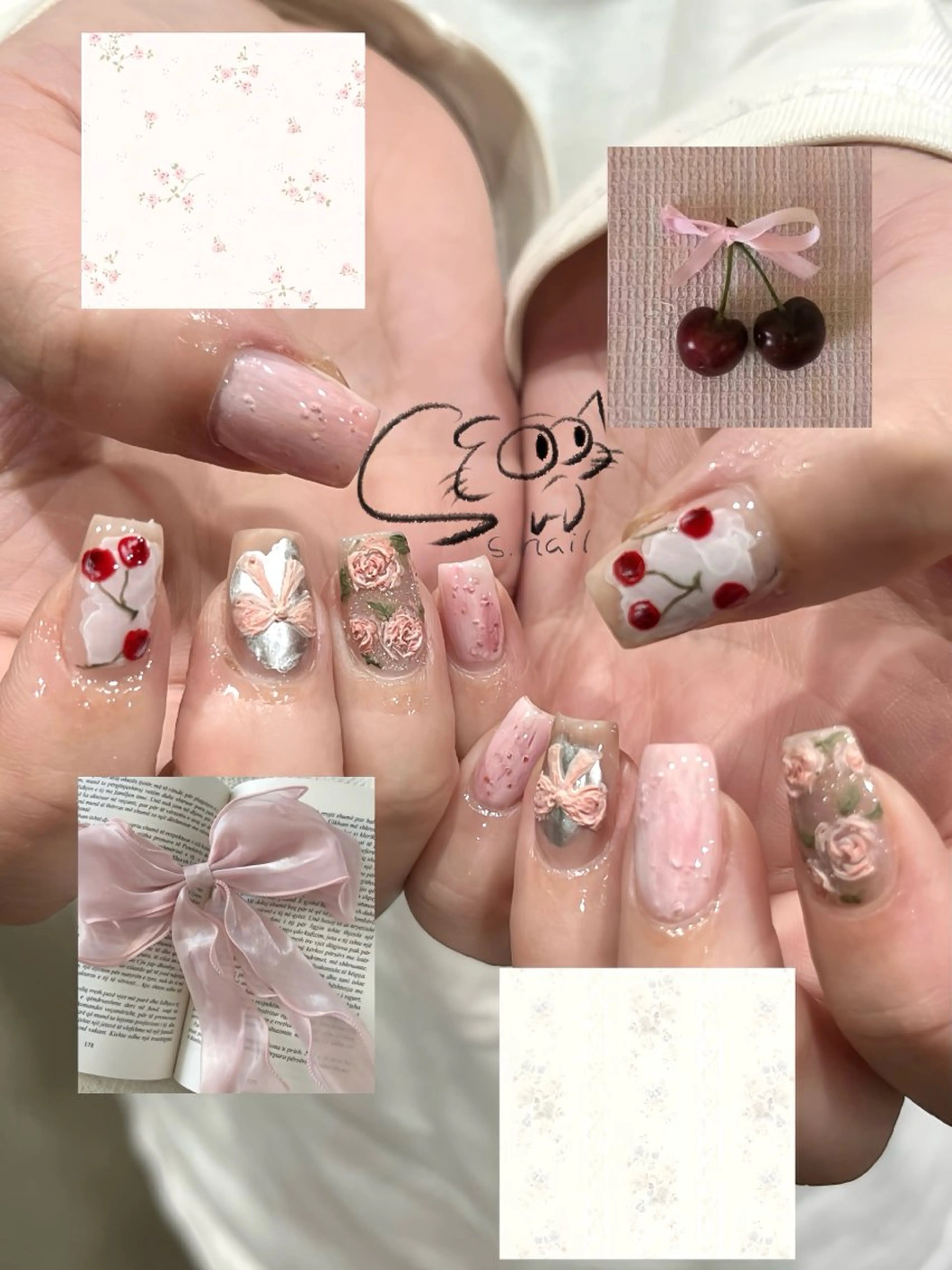 ネイル アートネイル チークネイル フレンチネイル グラデーション マグネットネイル S.nail _のネイルデザイン