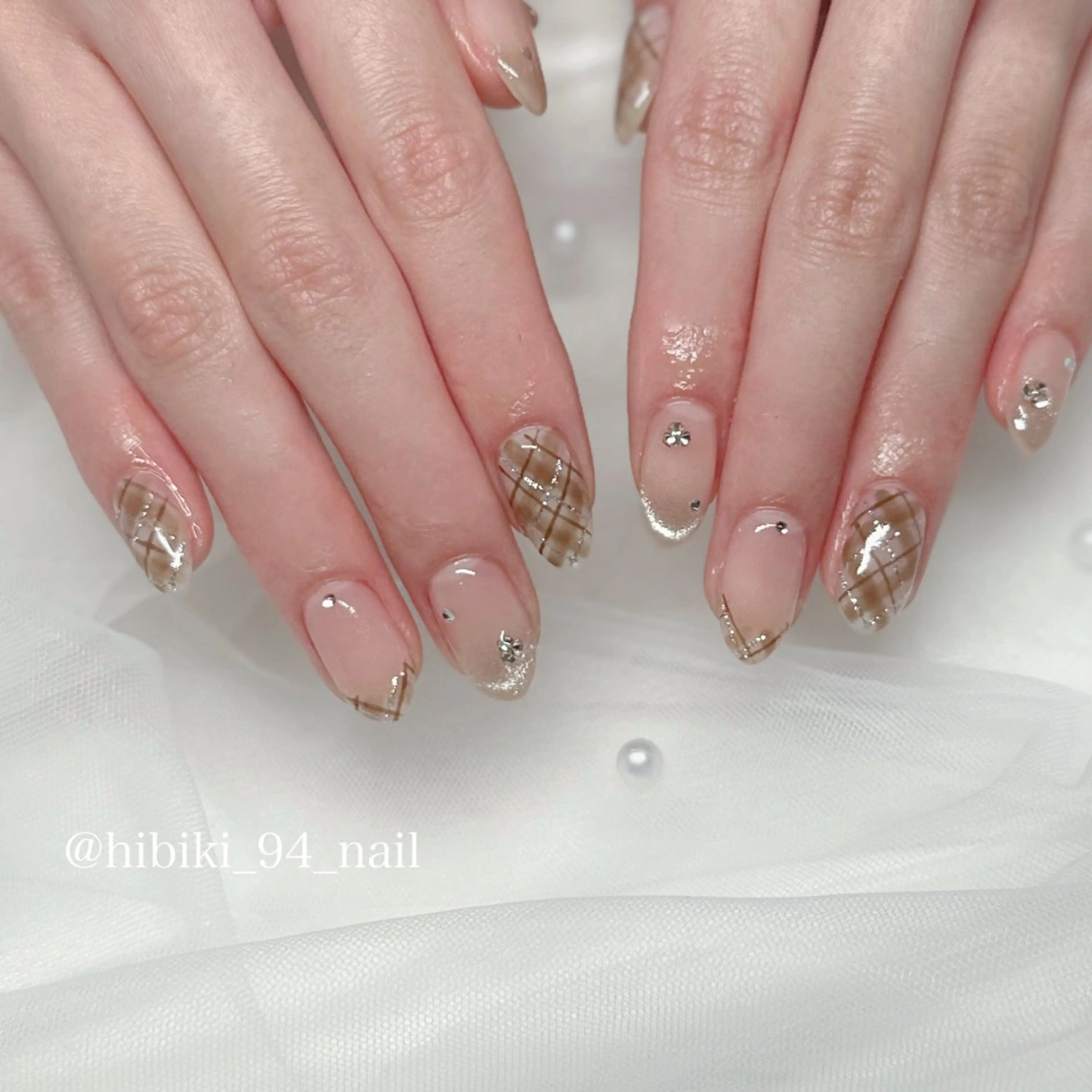 ネイル 長さ出し ガーリー 韓国ネイル スカルプネイル ワンホンネイル ハンドネイル L'oeillet所属・L'oeillet HIBIKIのネイルデザイン