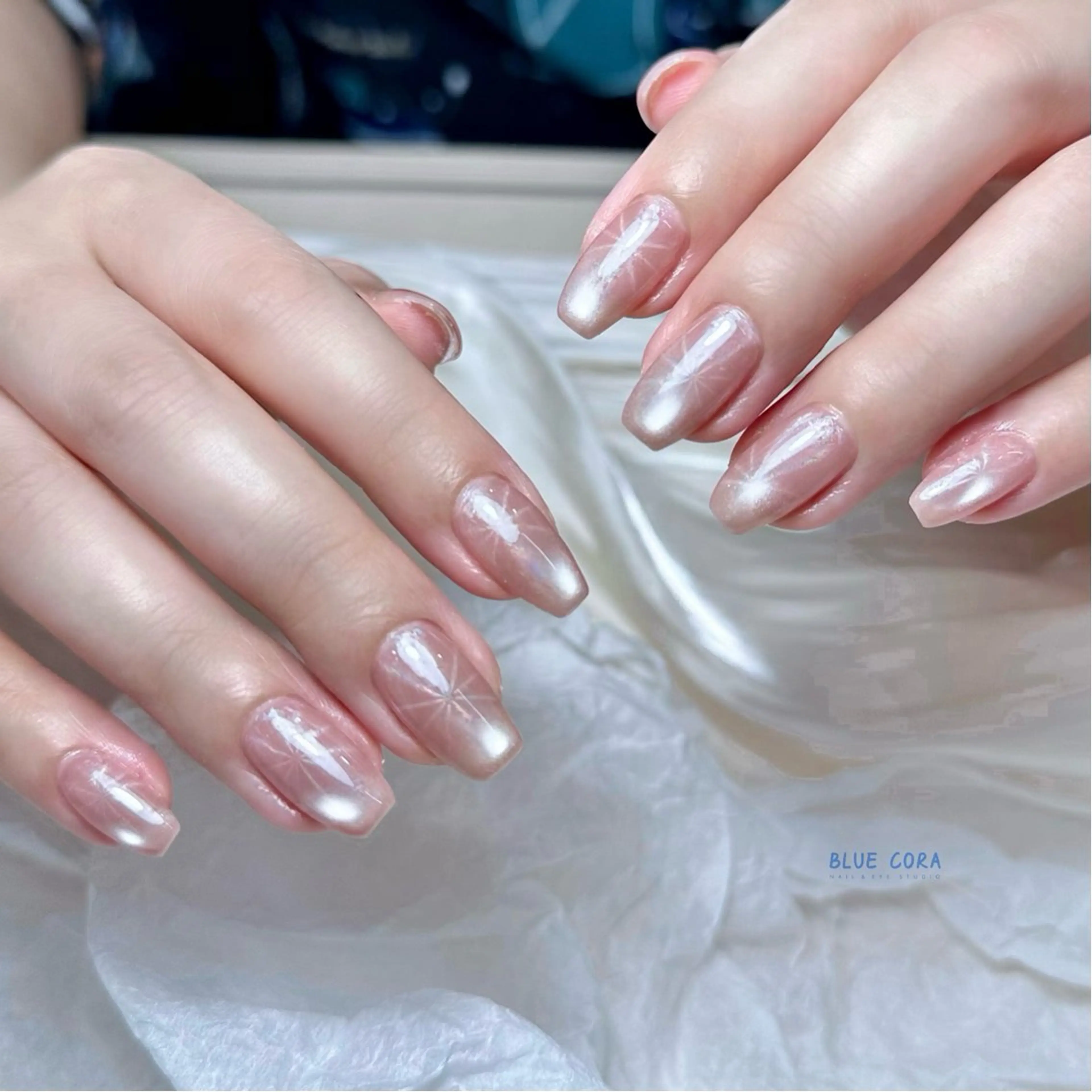 ネイル クリアネイル ハンドネイル ハンドケア BLUE CORAのネイルデザイン