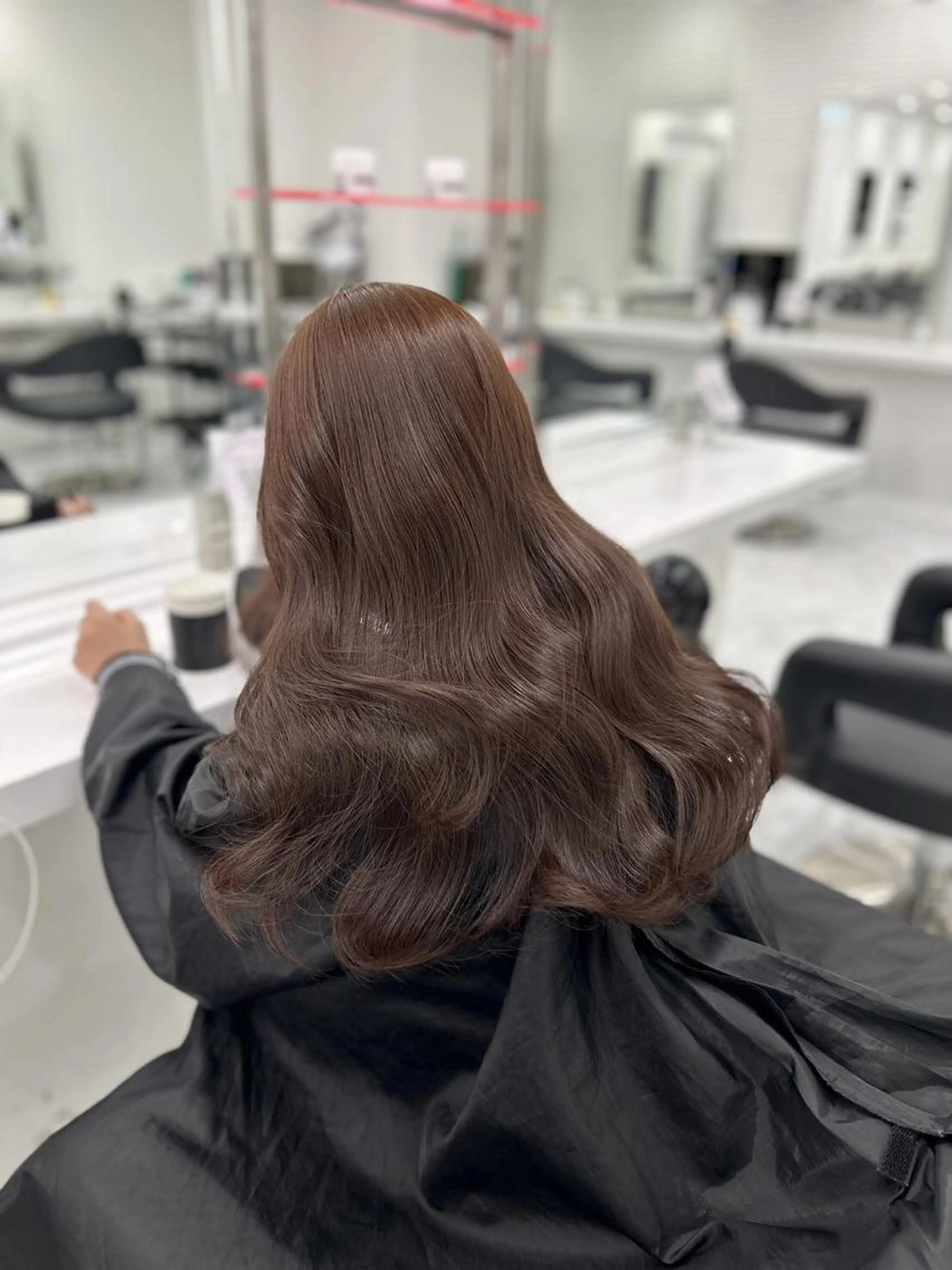 ❤️学割❤️カット➕カラー➕オリジナルトリートメント➕炭酸spa➕コテ巻き仕上げ💖の写真