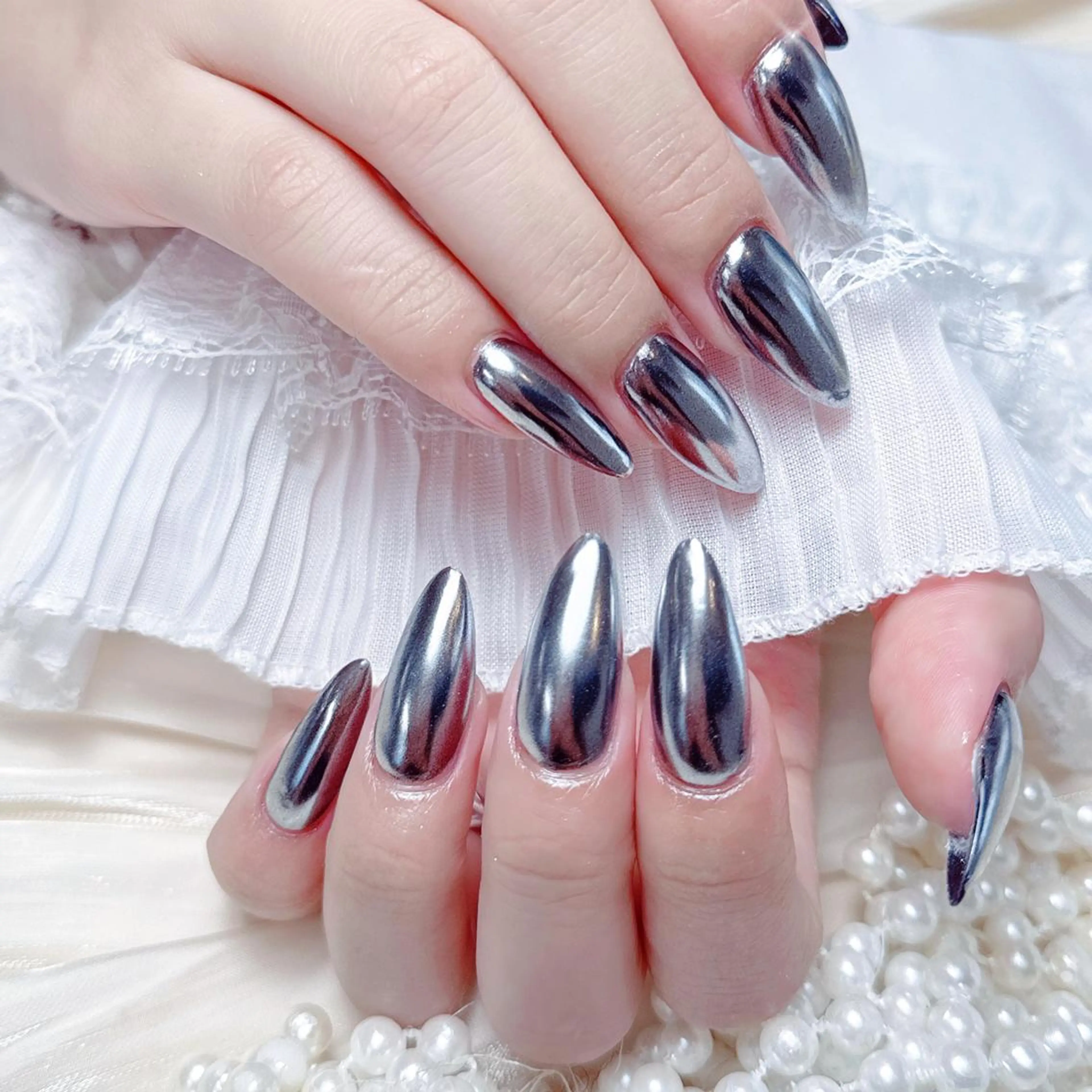 ネイル ハンドネイル ハンドケア 🦋チップ長さだし 専門店🦋のネイルデザイン