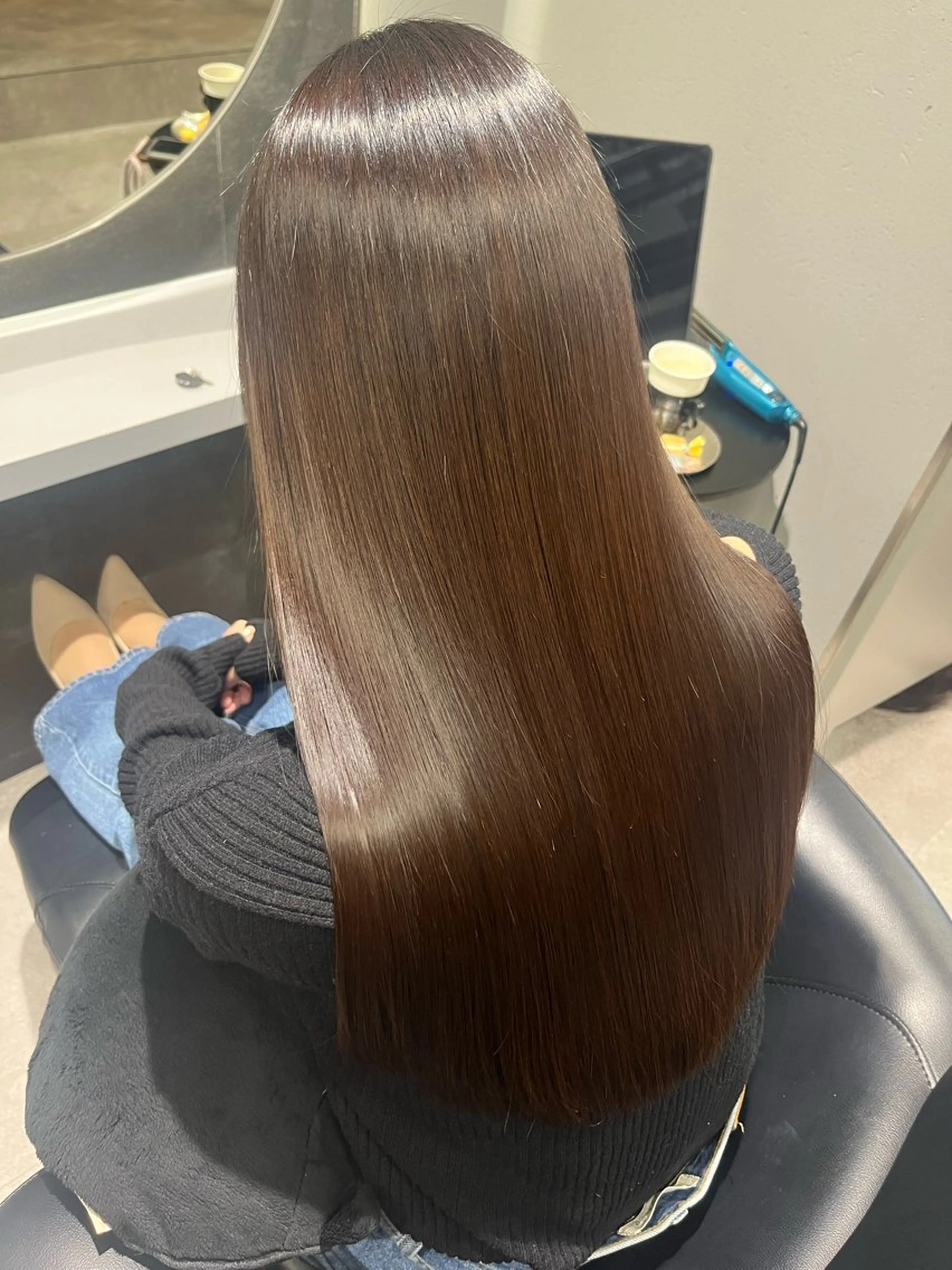 🛼ご新規様No.1人気🛼カット+プレミアムケアカラー+高濃度ケラチン髪質改善トリートメント+マイクロバブルの写真