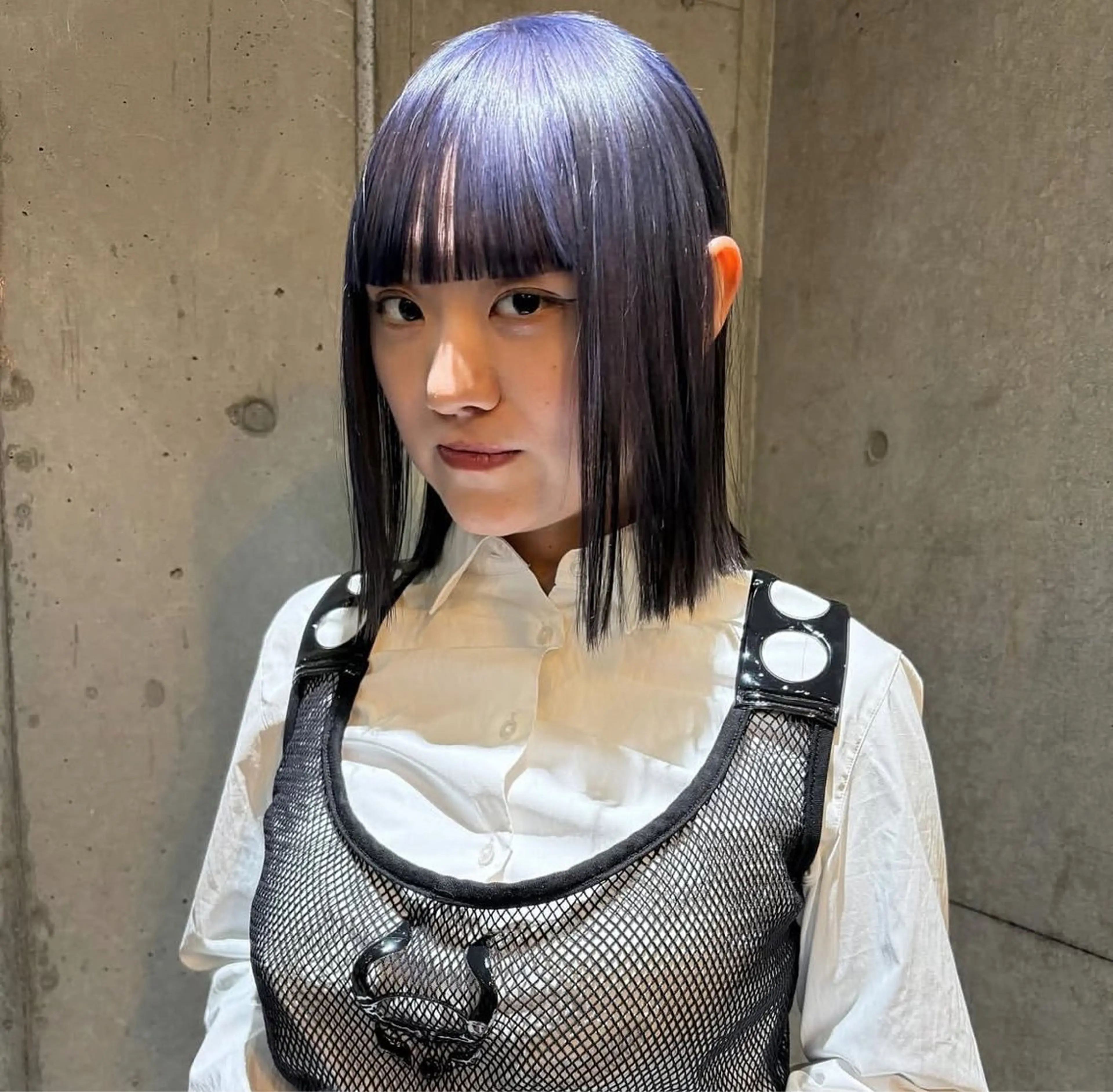 ミディアム カラー パーマ ヘアアレンジ メンズ キッズ デザインパーマ メンズカット 郁美のヘアスタイル