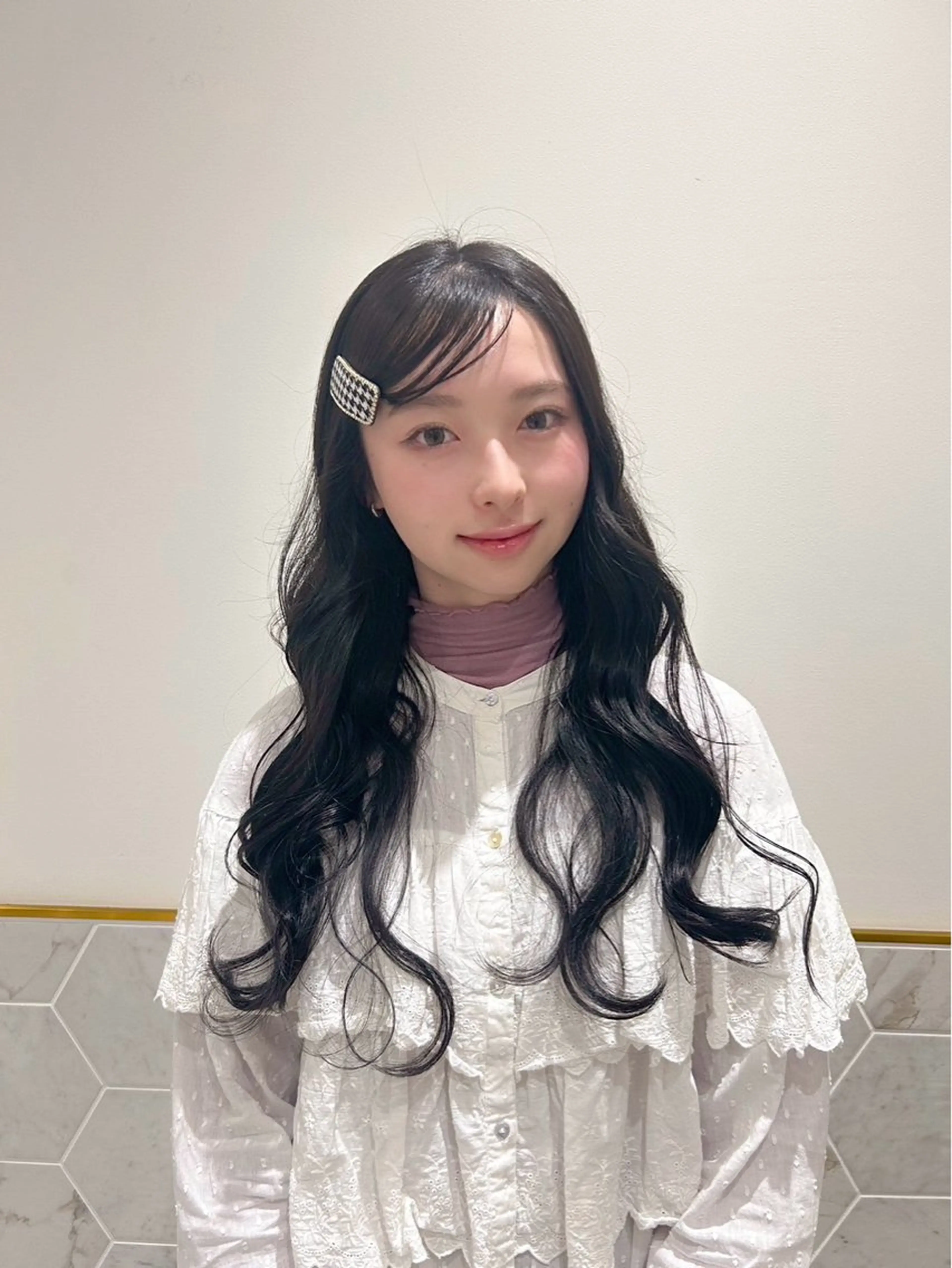 セミロング カラー ヘアカラー costes 今井芽依のヘアスタイル