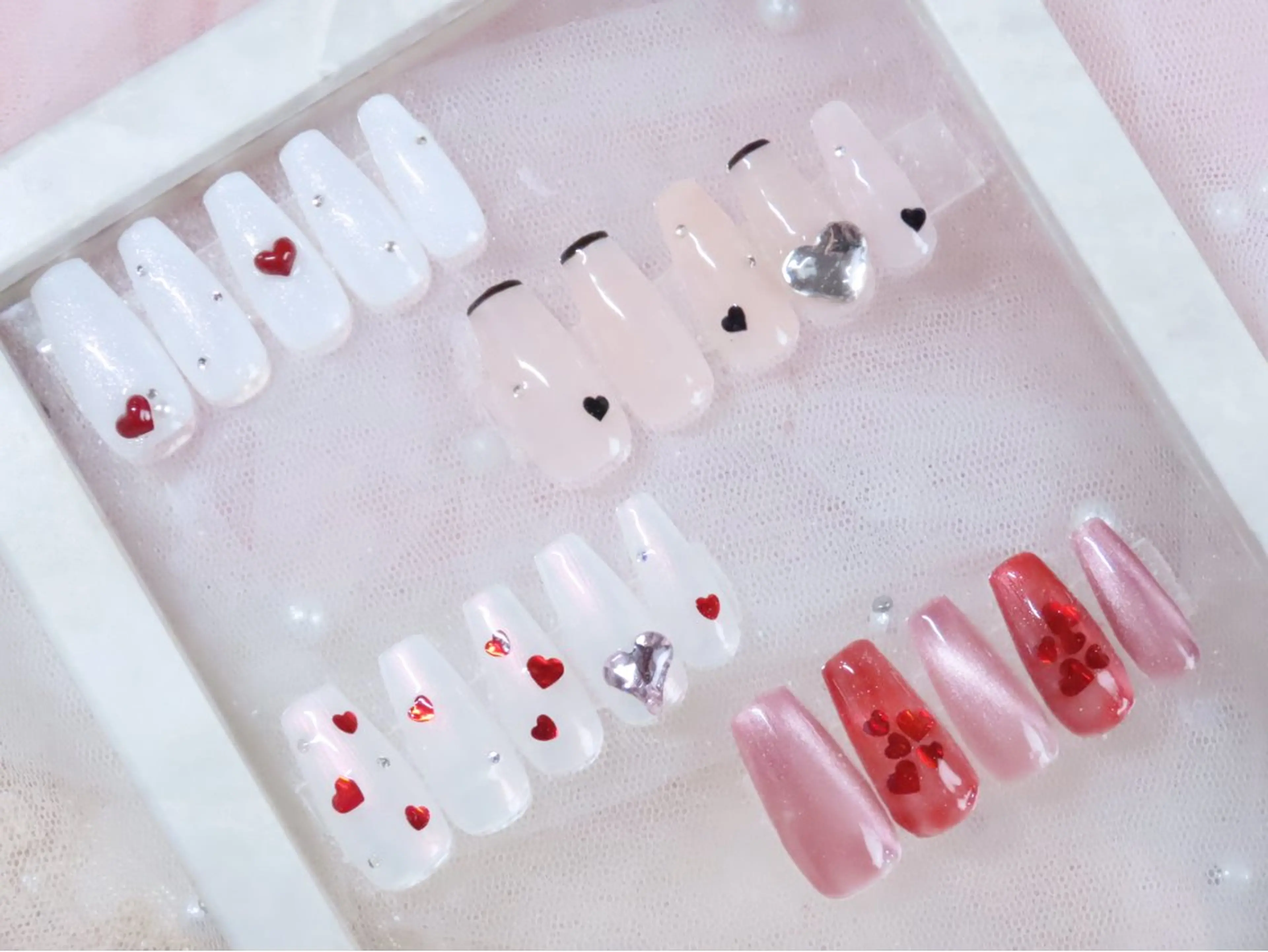 選べる定額ネイル💅ハートデザインネイルの写真