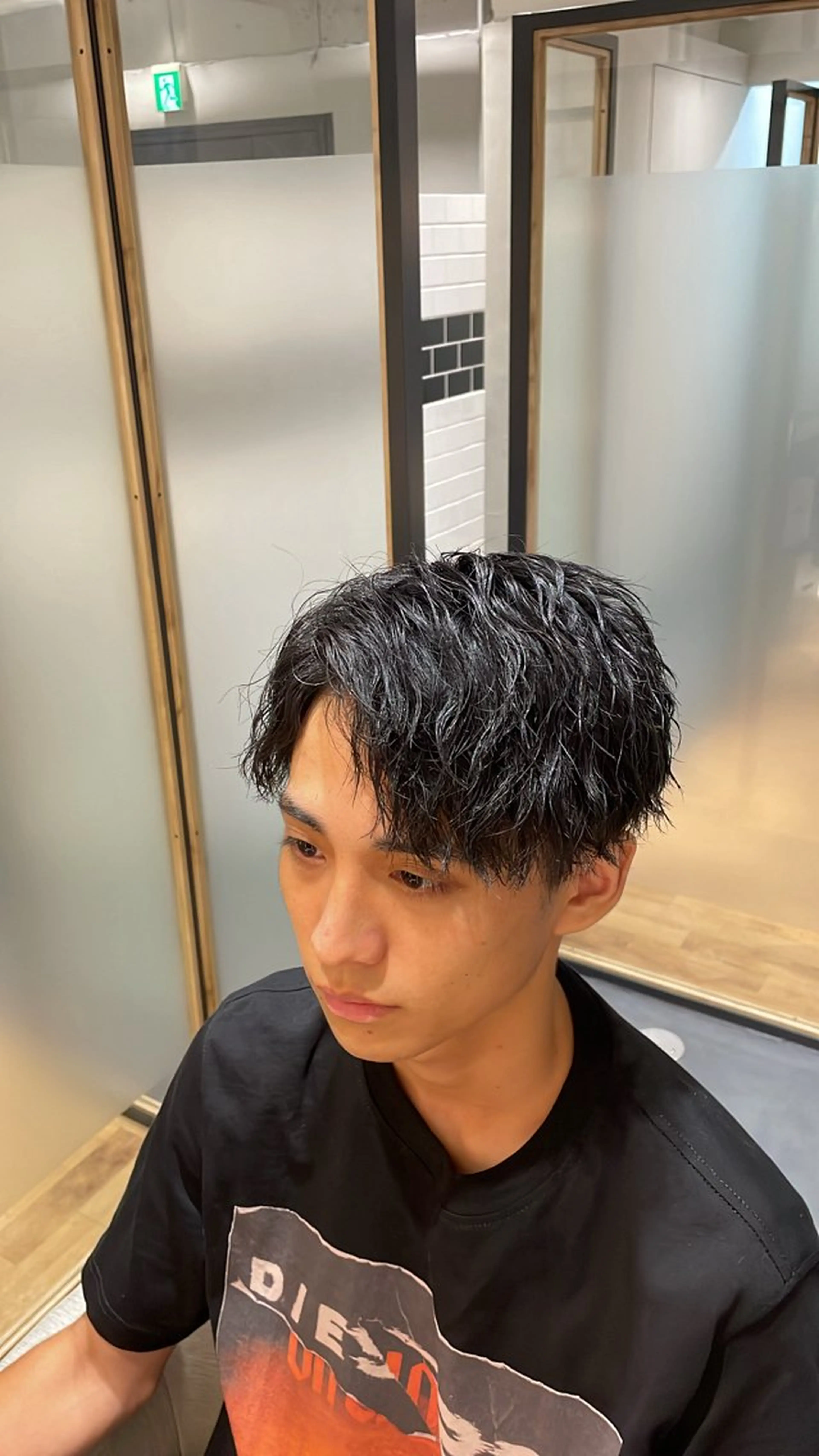 ミディアム パーマ メンズ サトウ コウキ  メンズのヘアスタイル