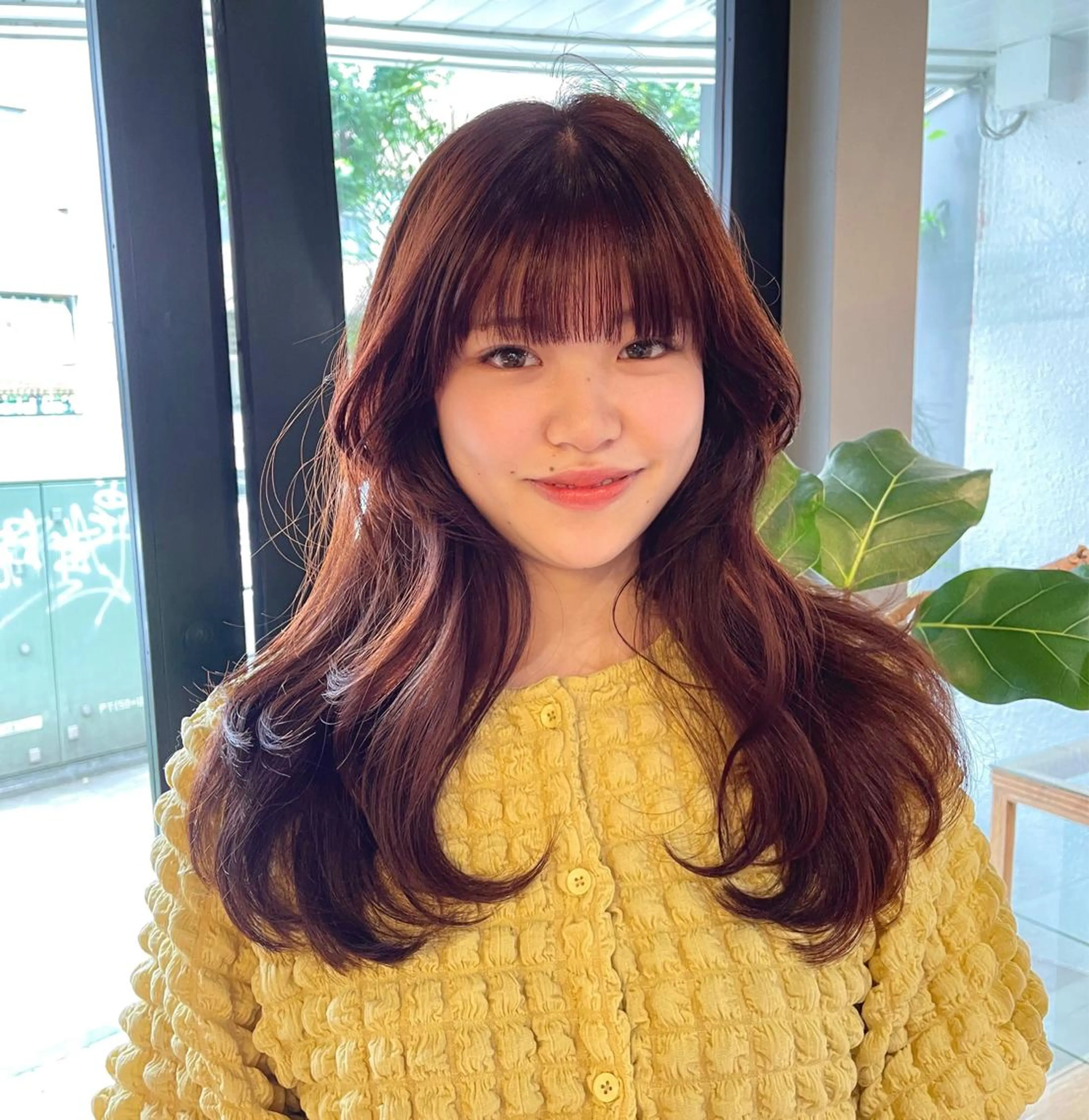 ロング オレンジブラウン ano ♡のヘアスタイル