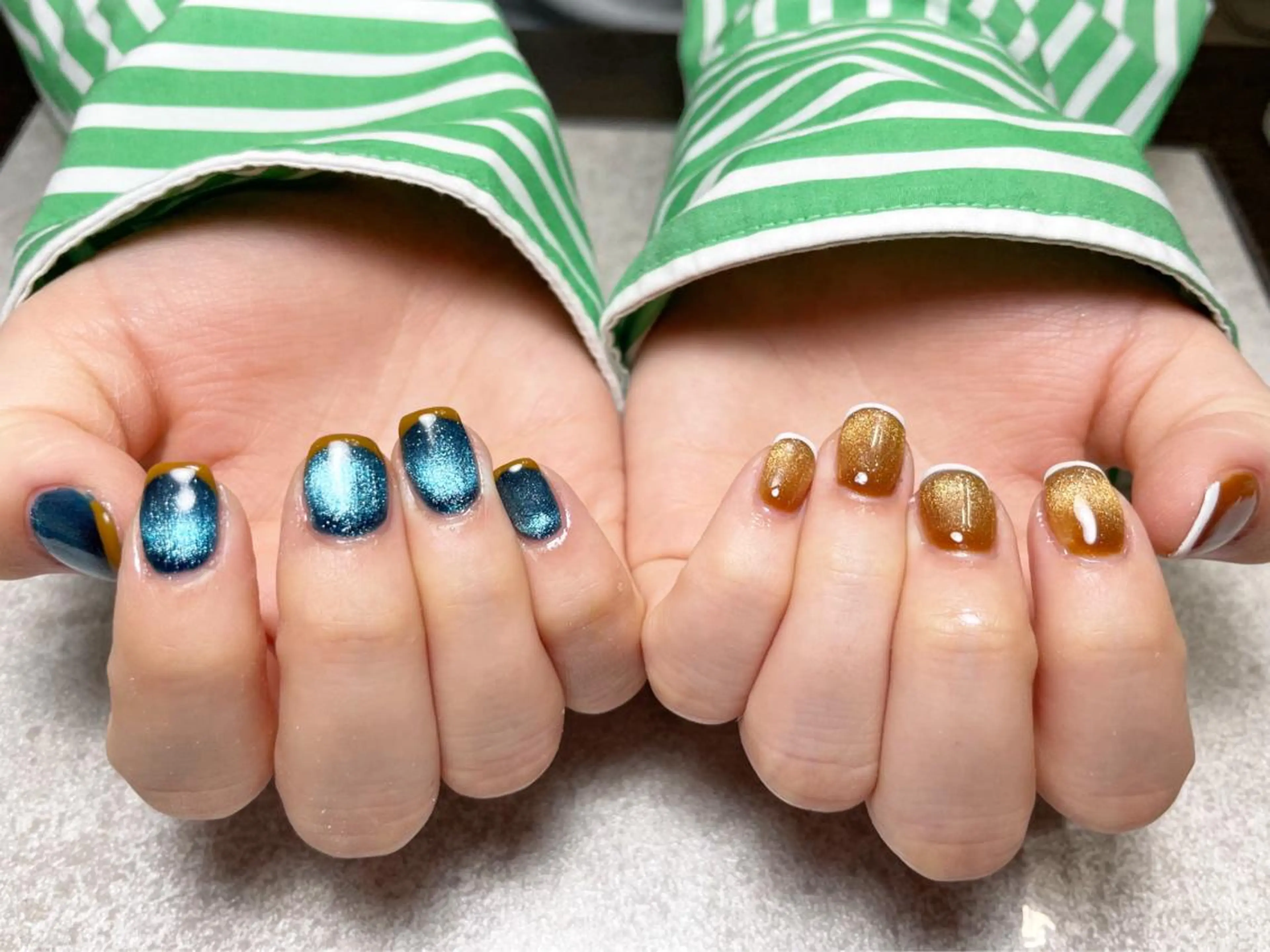 ネイル ジェルネイル マグネットネイル ニュアンスネイル BLANC.nail yuuのネイルデザイン